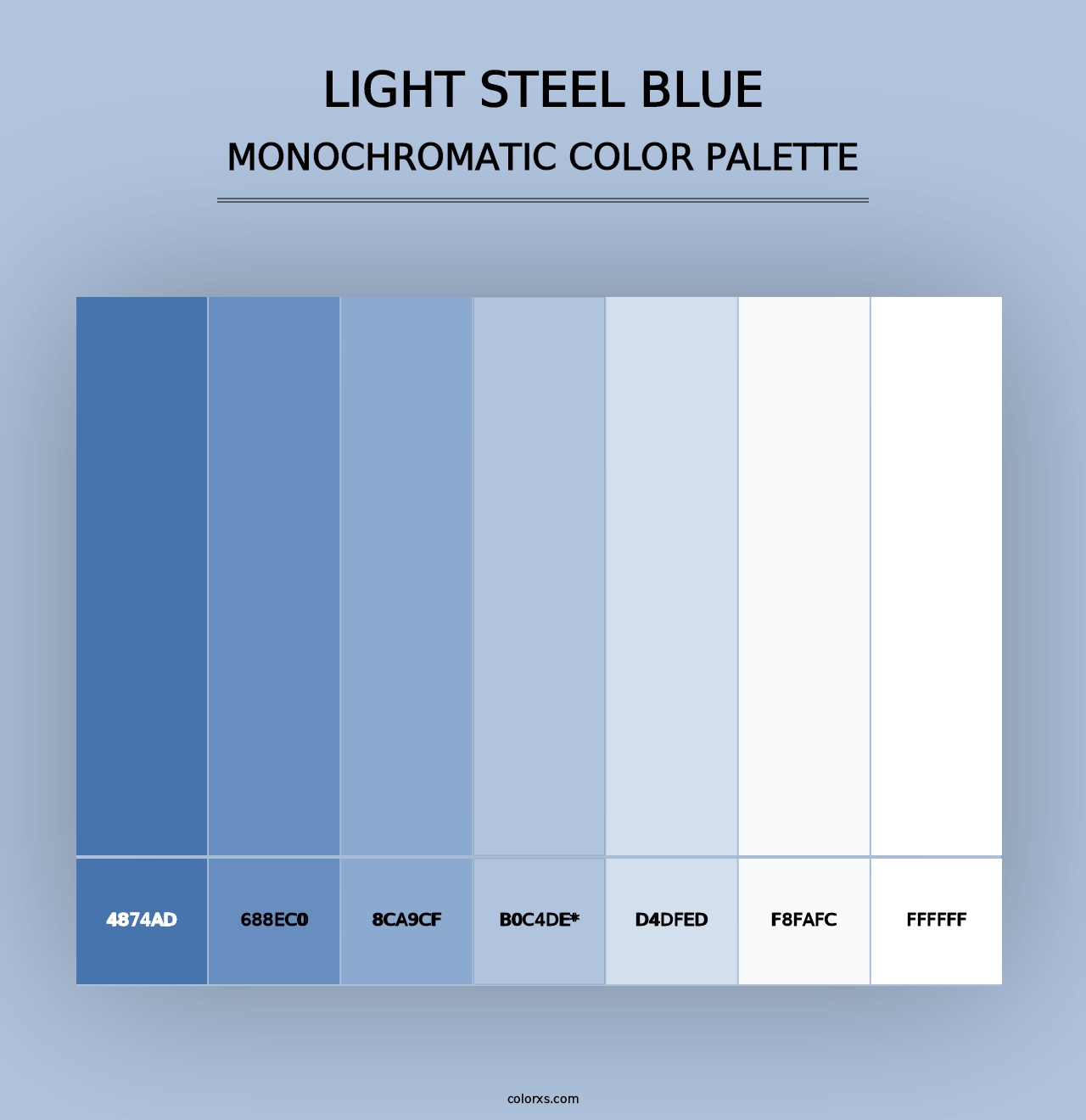 Light Steel Blue - Monochromatic Color Palette