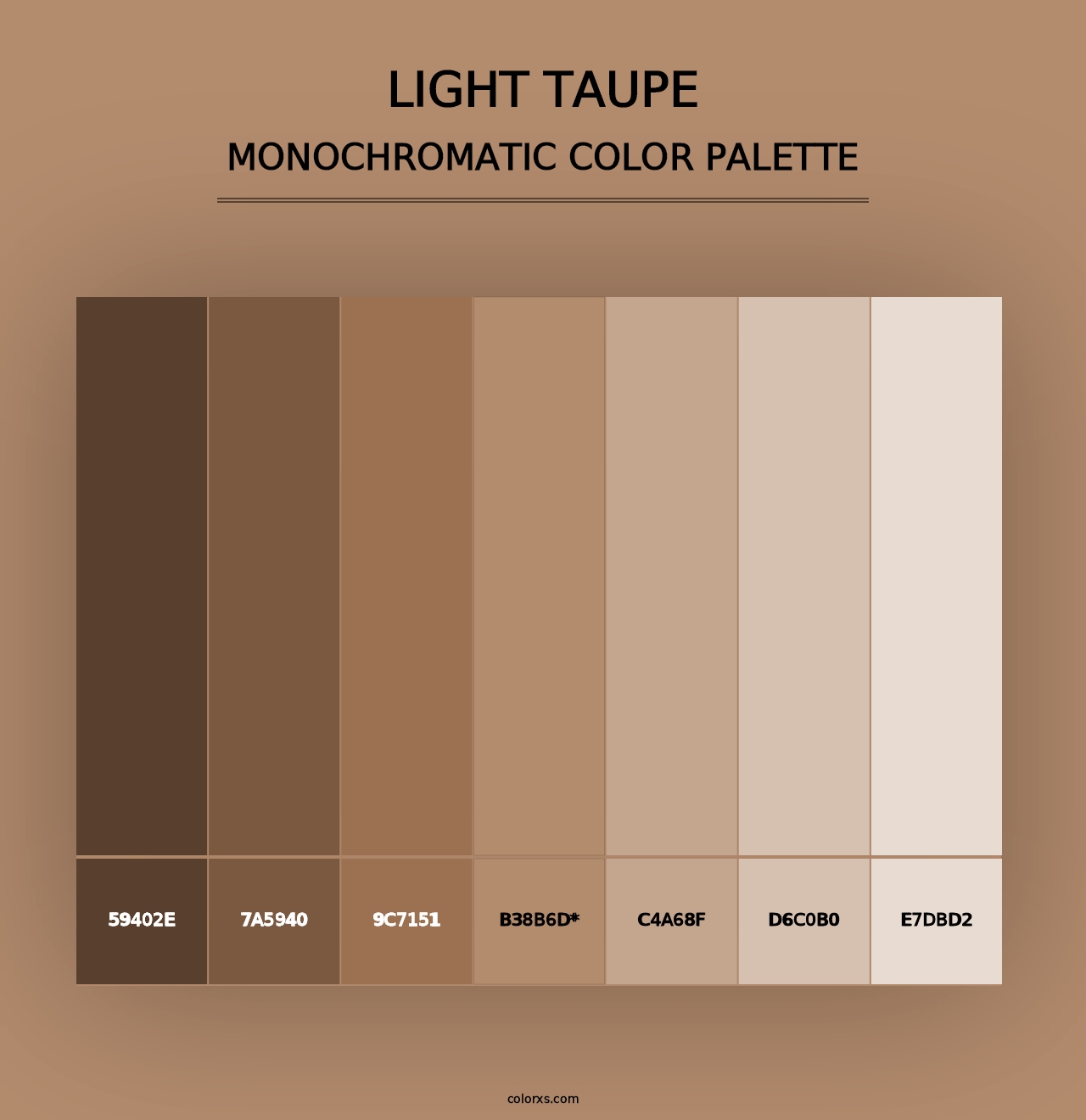 Light Taupe - Monochromatic Color Palette