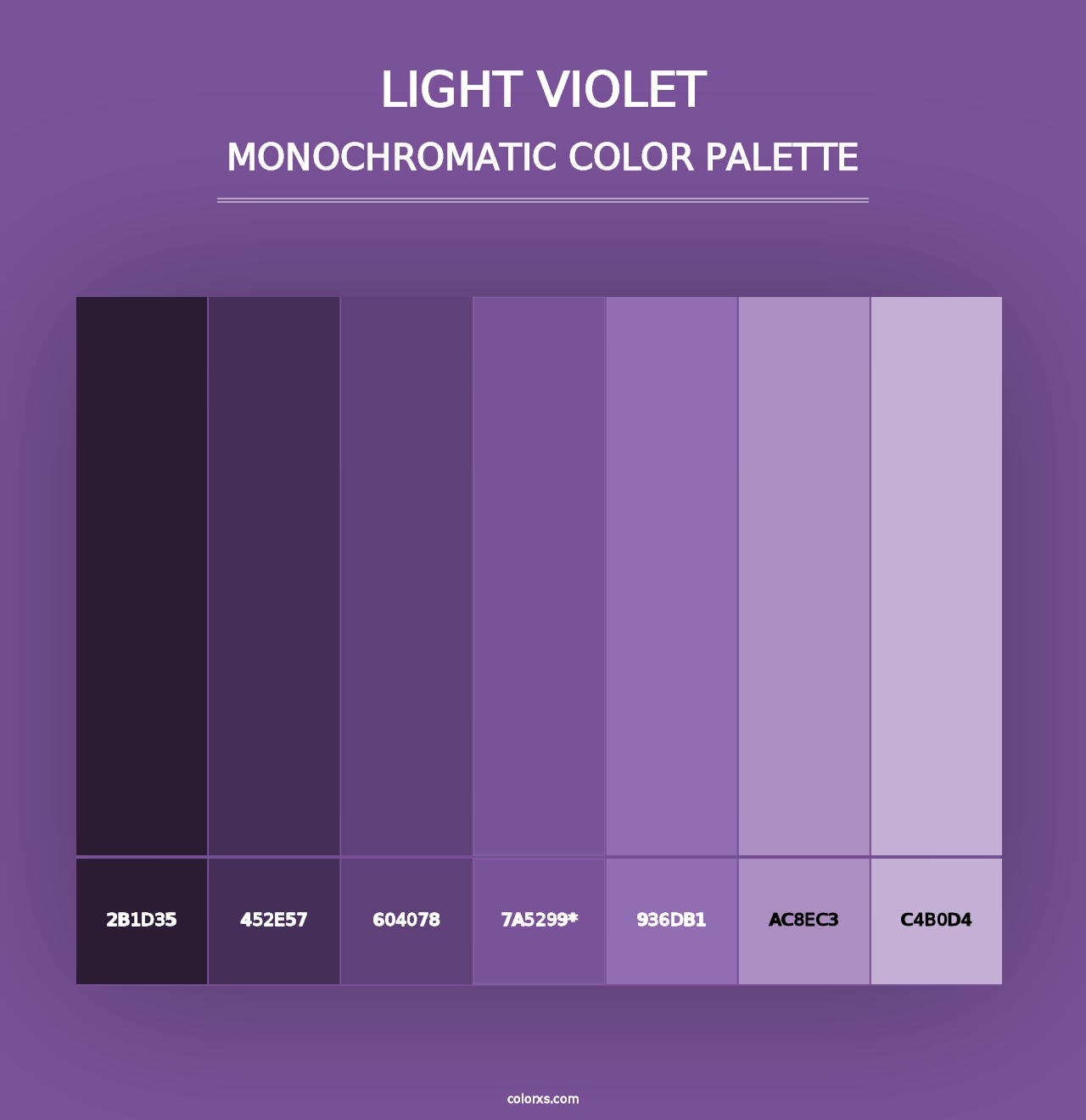 Light Violet - Monochromatic Color Palette