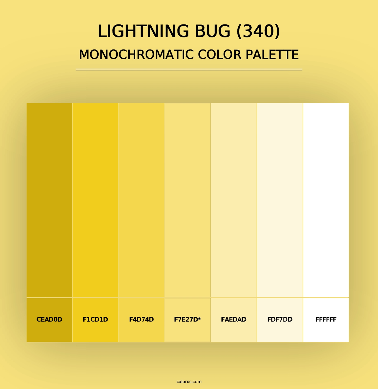 Lightning Bug (340) - Monochromatic Color Palette