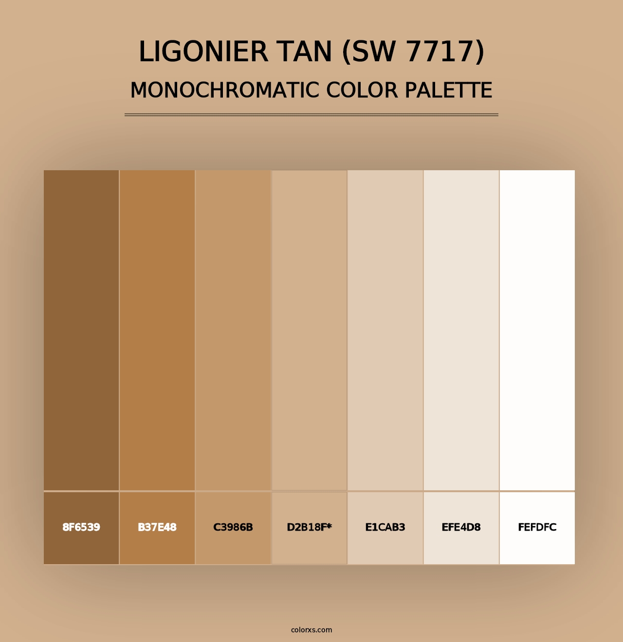 Ligonier Tan (SW 7717) - Monochromatic Color Palette