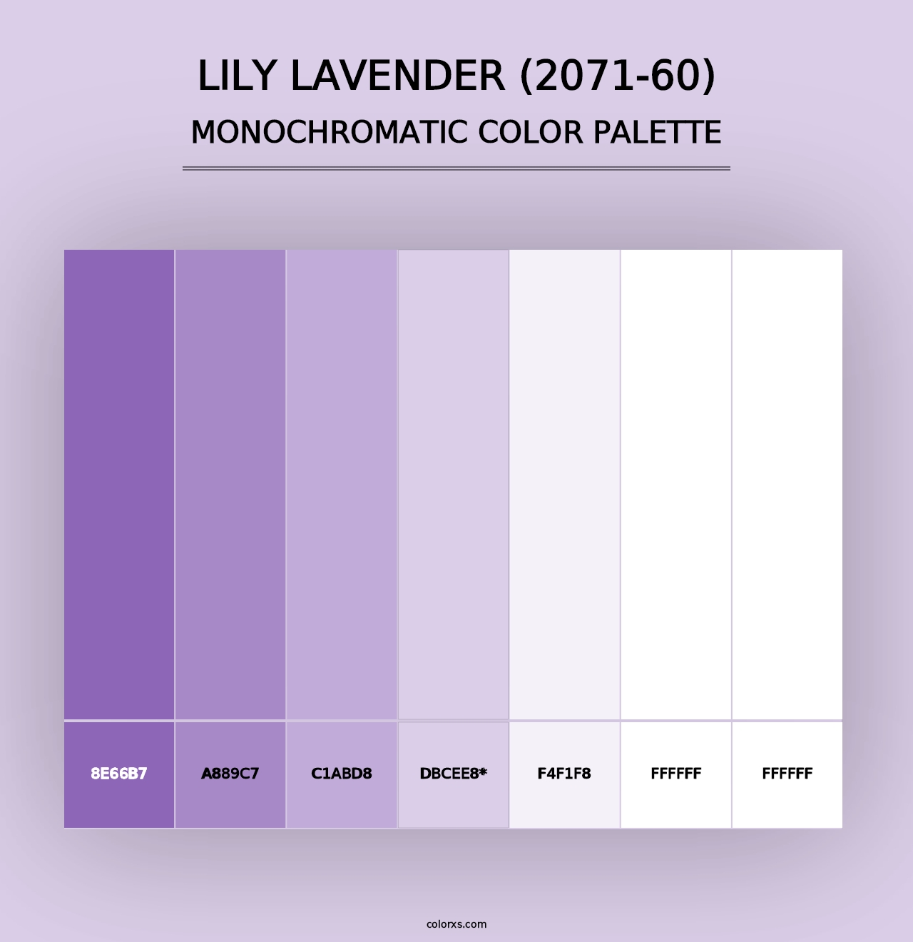 Lily Lavender (2071-60) - Monochromatic Color Palette