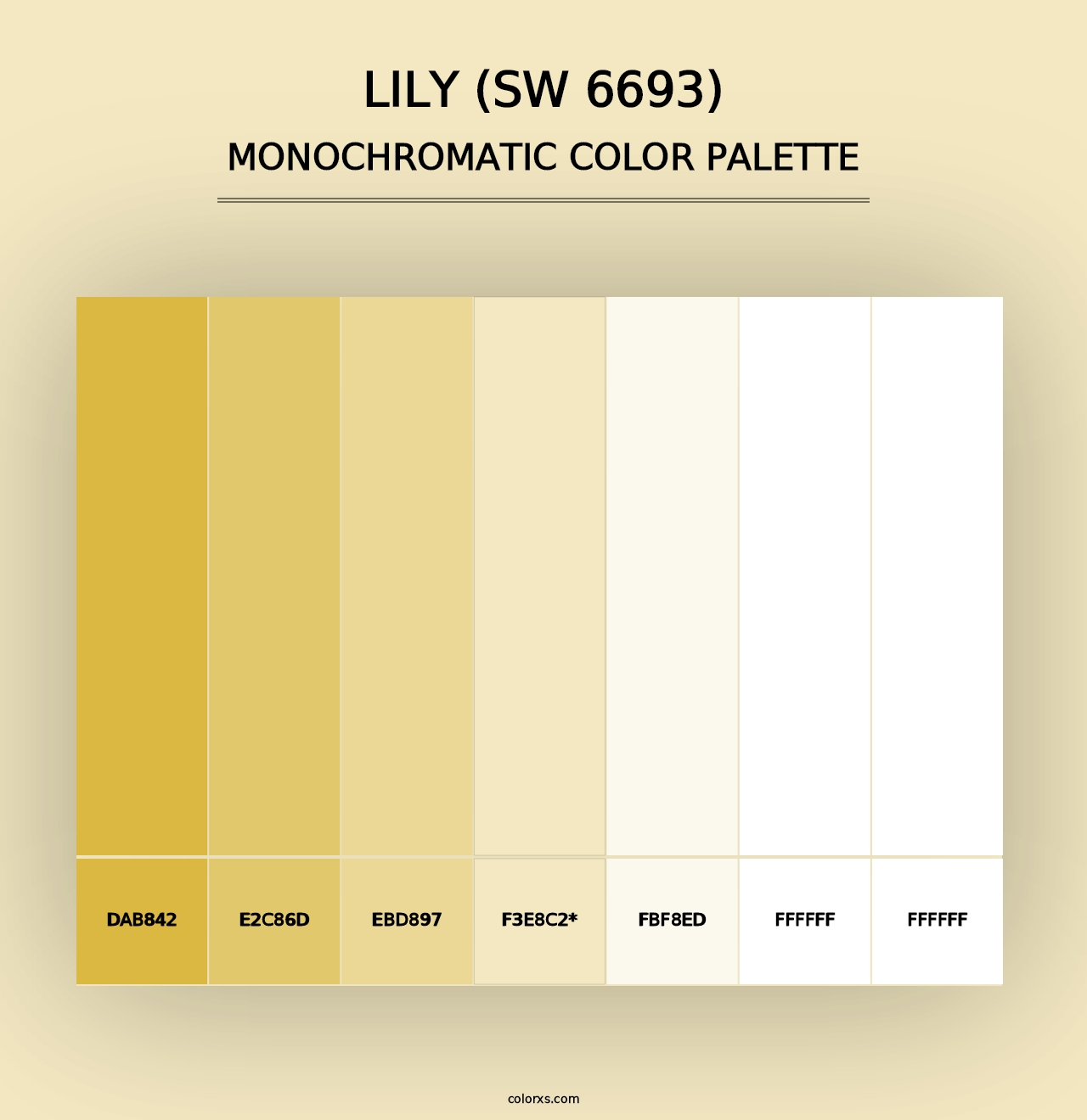 Lily (SW 6693) - Monochromatic Color Palette