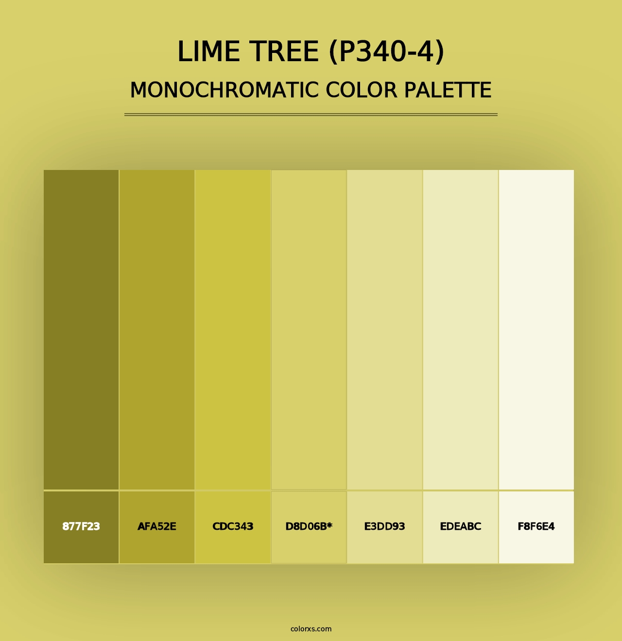 Lime Tree (P340-4) - Monochromatic Color Palette