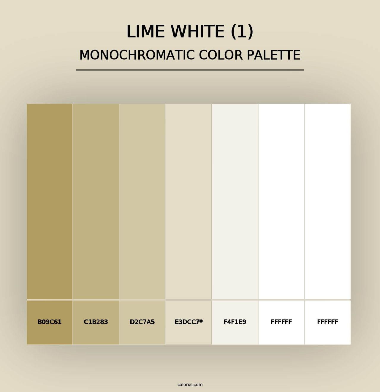 Lime White (1) - Monochromatic Color Palette