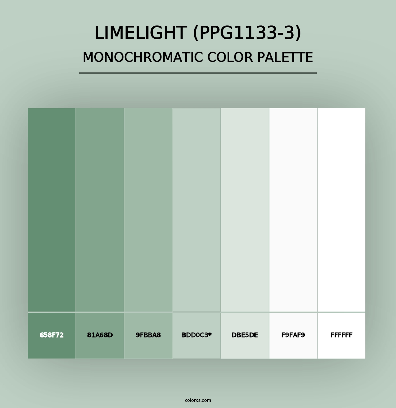 Limelight (PPG1133-3) - Monochromatic Color Palette