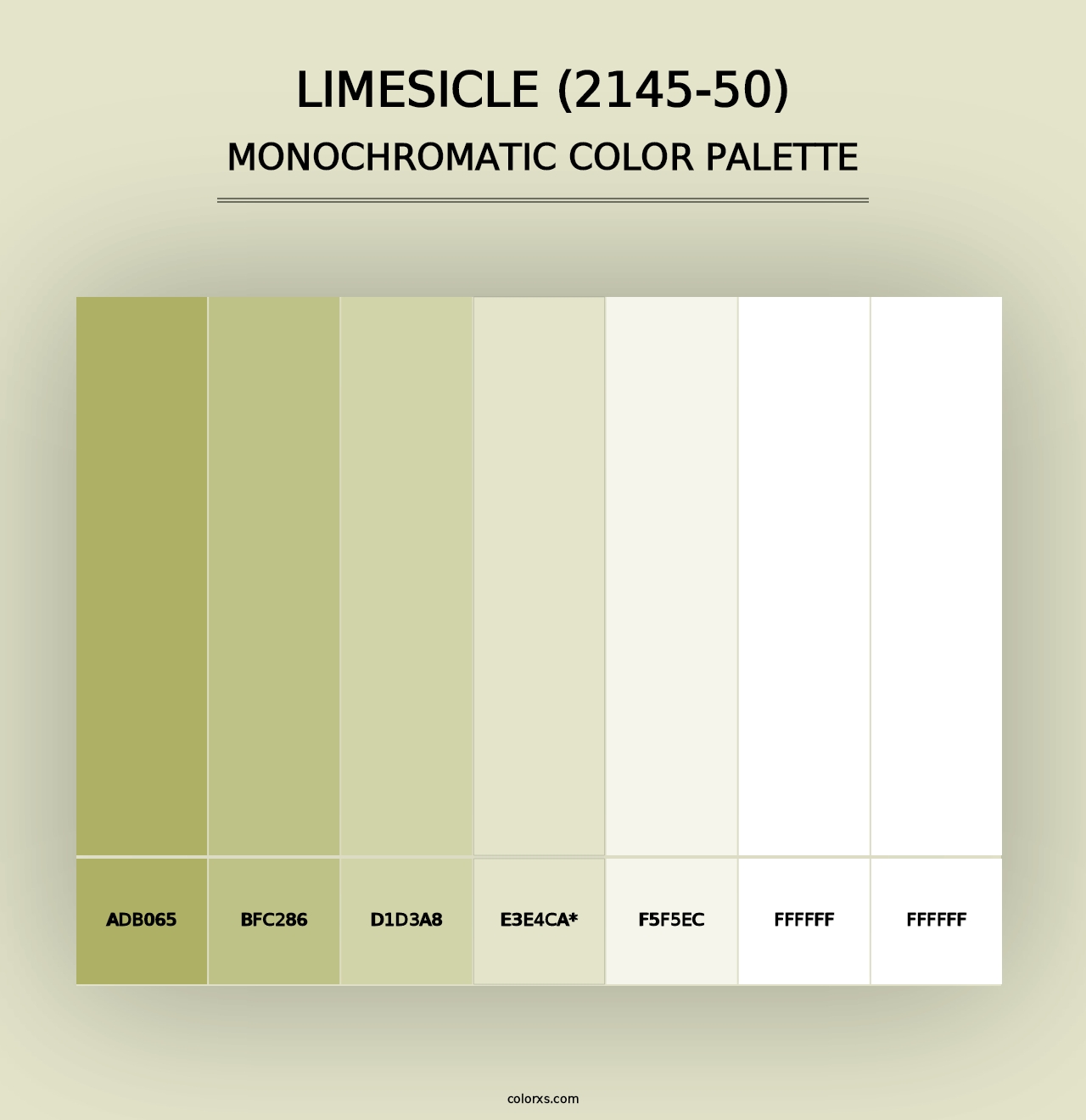 Limesicle (2145-50) - Monochromatic Color Palette