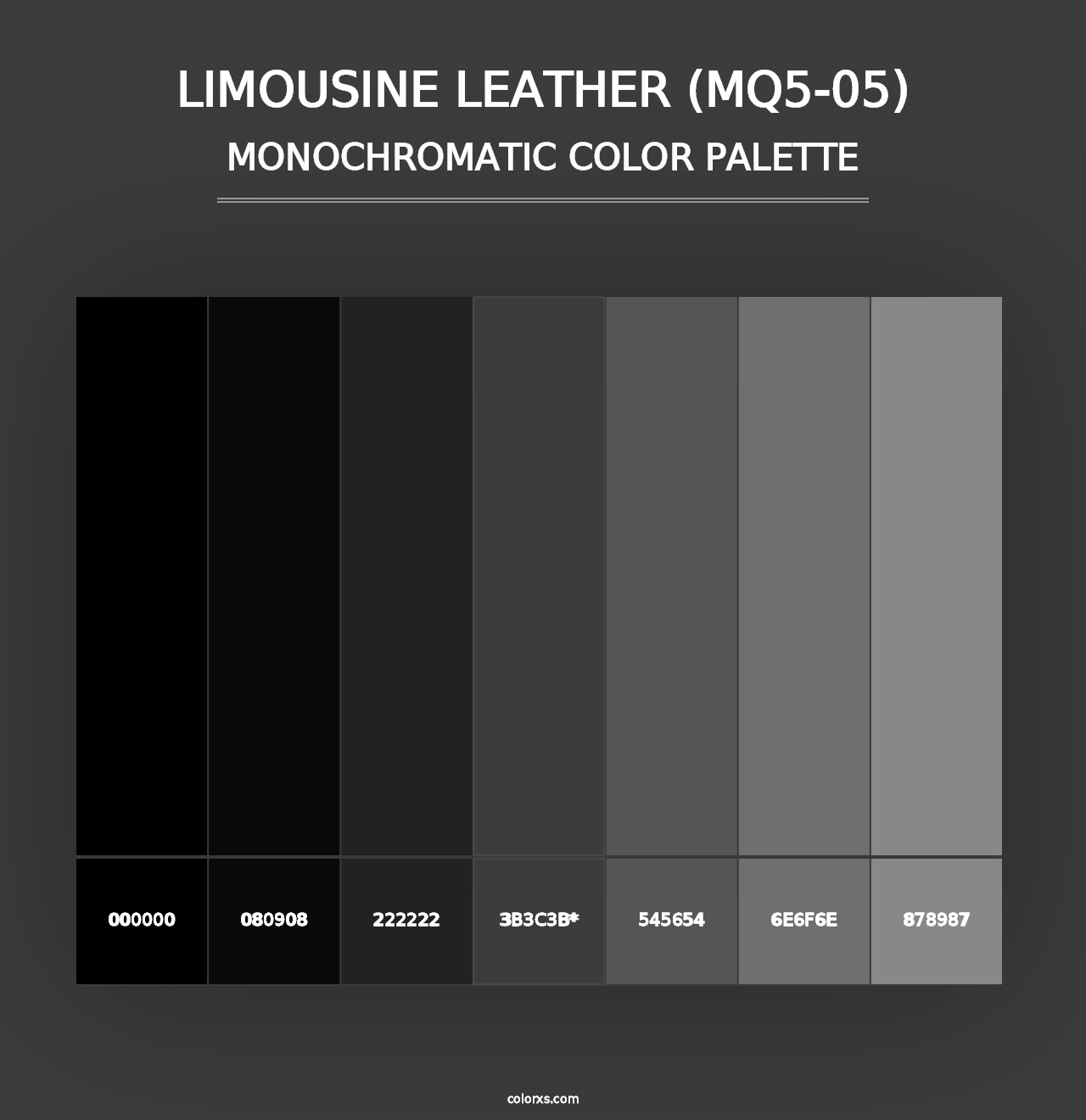 Limousine Leather (MQ5-05) - Monochromatic Color Palette