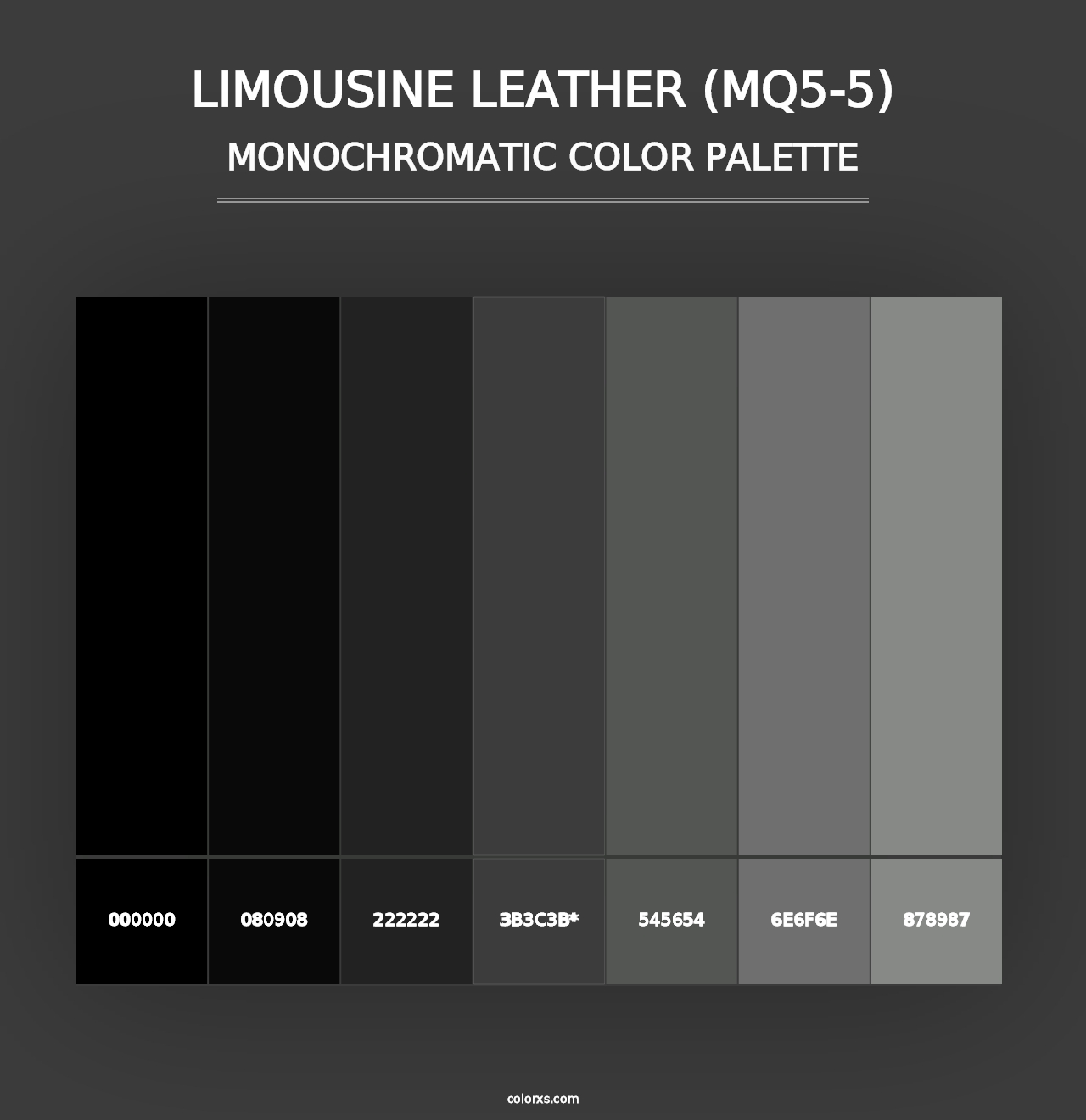 Limousine Leather (MQ5-5) - Monochromatic Color Palette