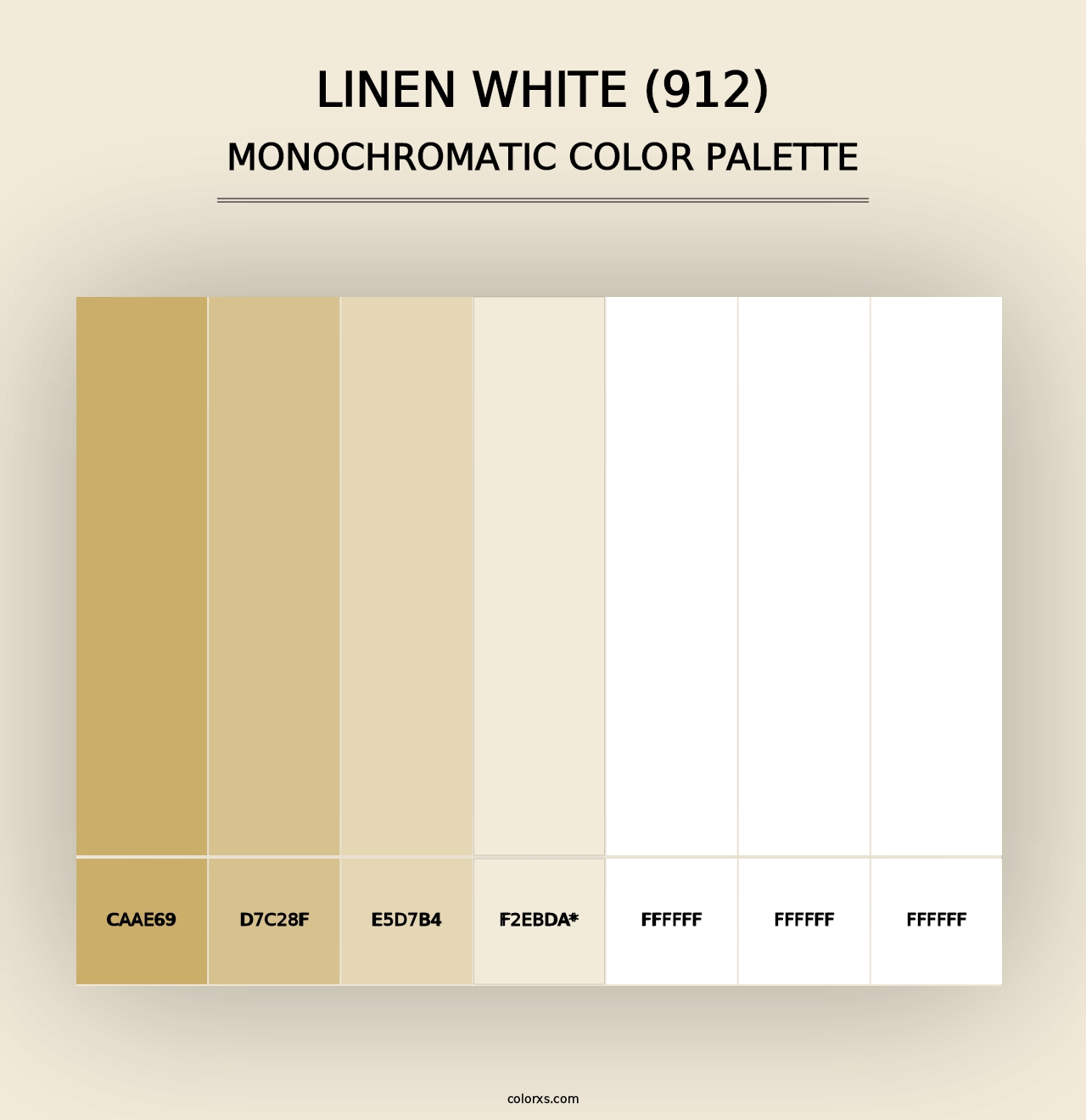 Linen White (912) - Monochromatic Color Palette