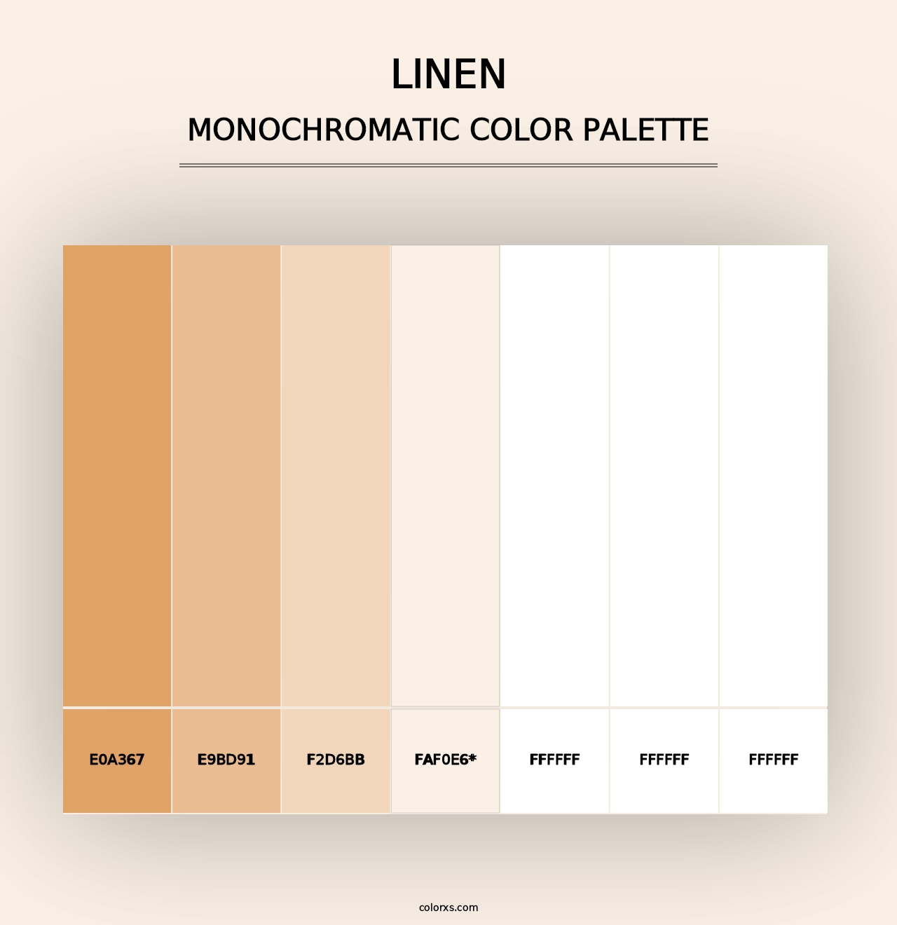 Linen - Monochromatic Color Palette