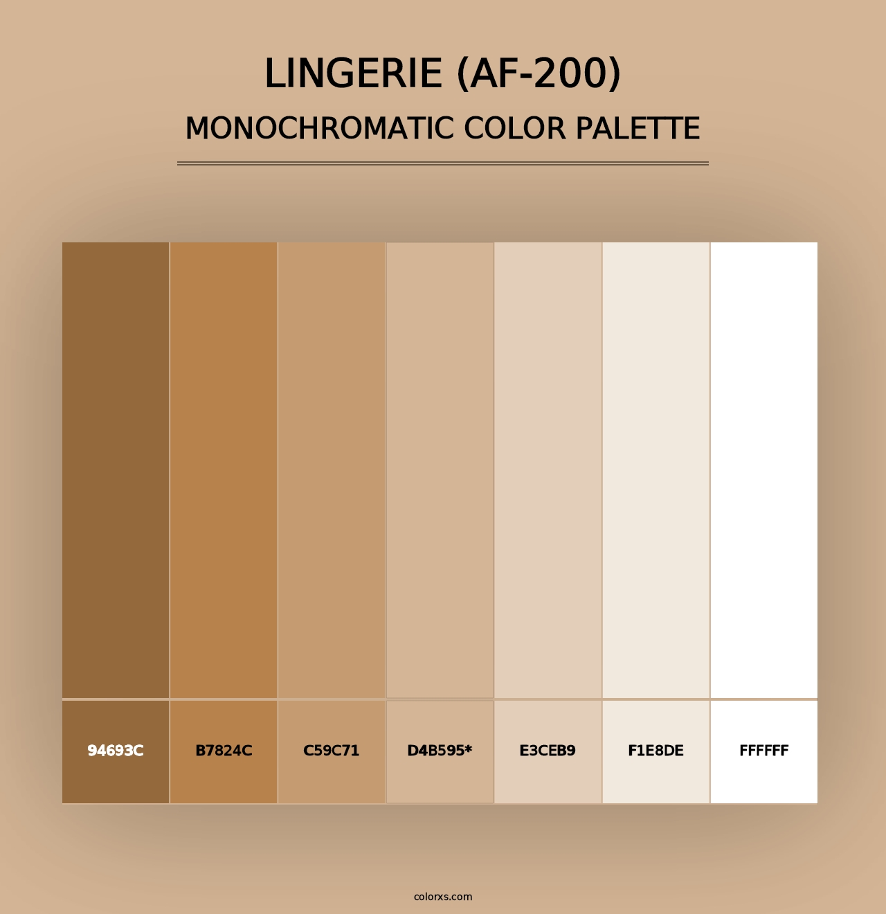 Lingerie (AF-200) - Monochromatic Color Palette