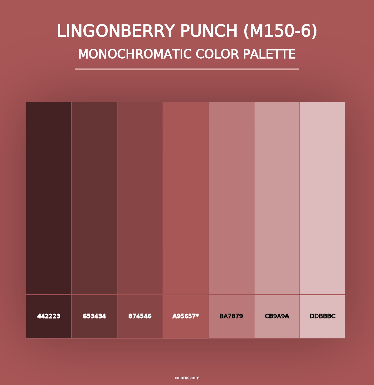 Lingonberry Punch (M150-6) - Monochromatic Color Palette