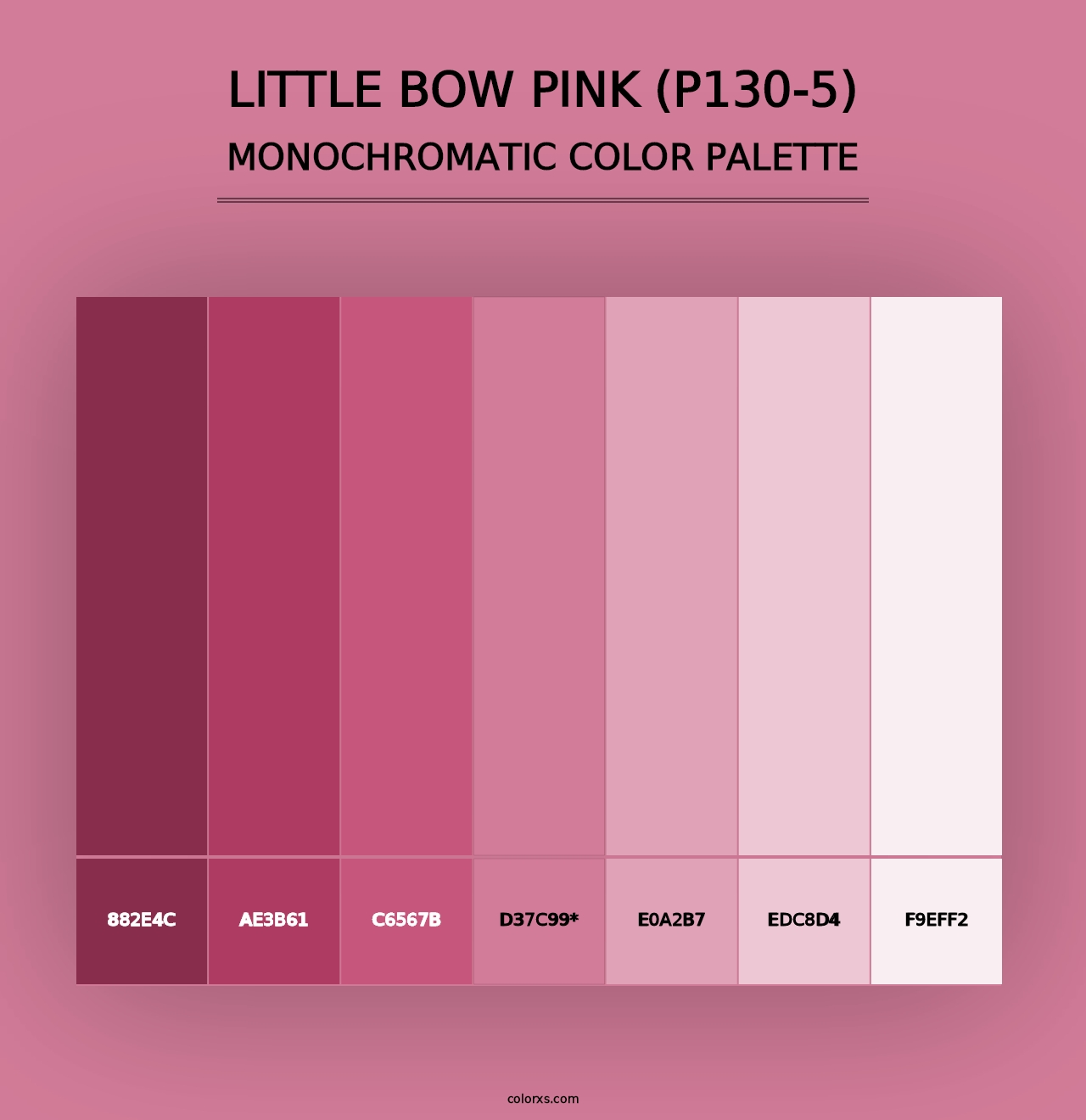 Little Bow Pink (P130-5) - Monochromatic Color Palette