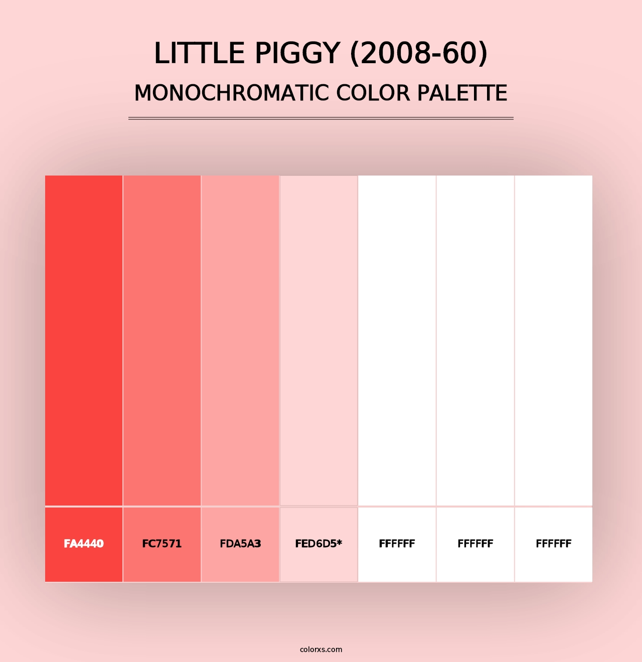 Little Piggy (2008-60) - Monochromatic Color Palette