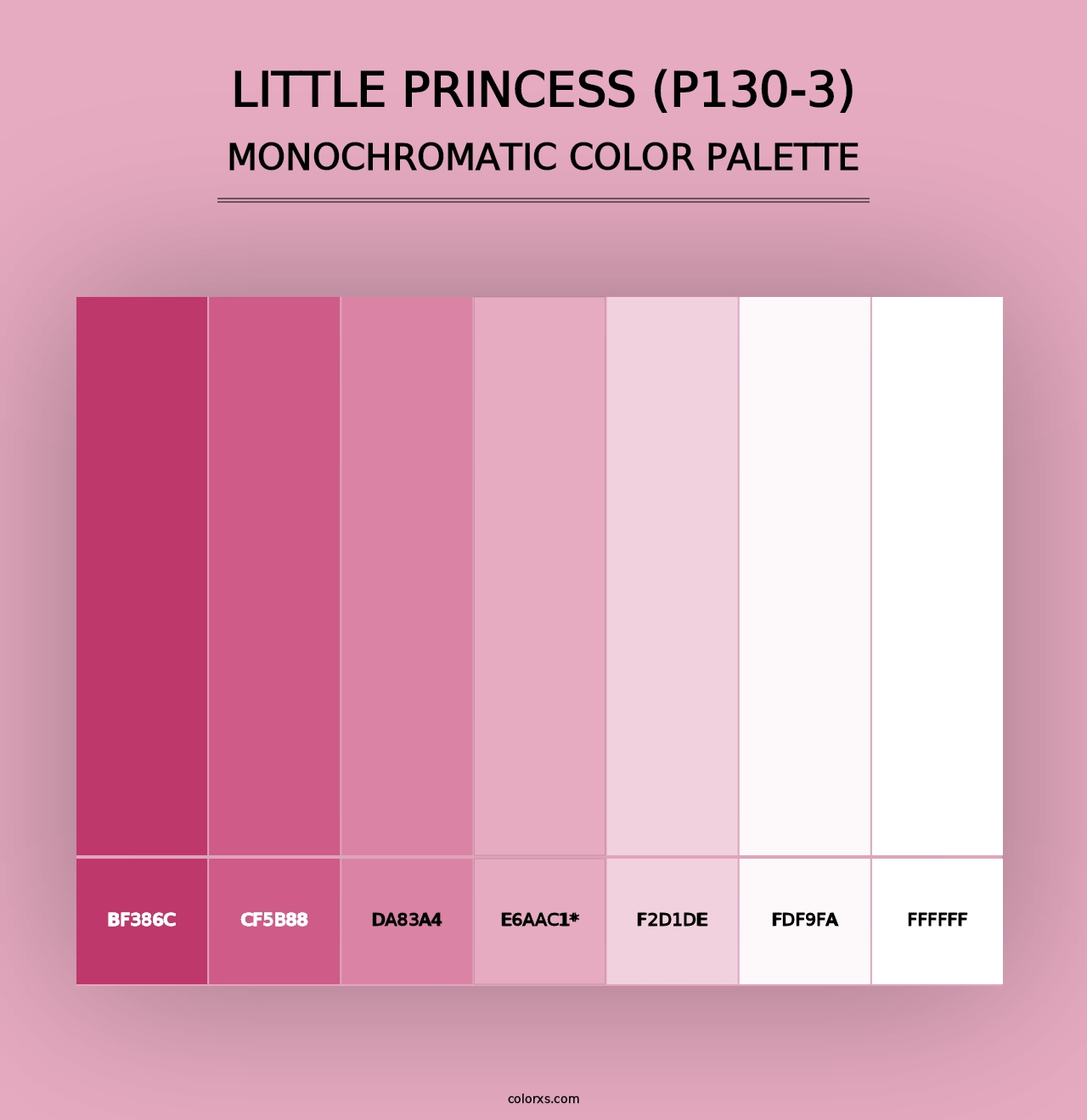 Little Princess (P130-3) - Monochromatic Color Palette