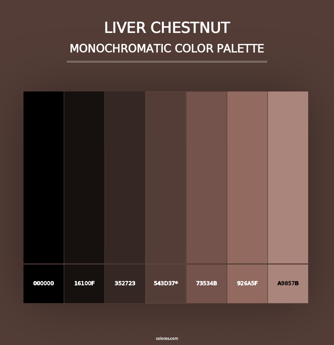 Liver Chestnut - Monochromatic Color Palette