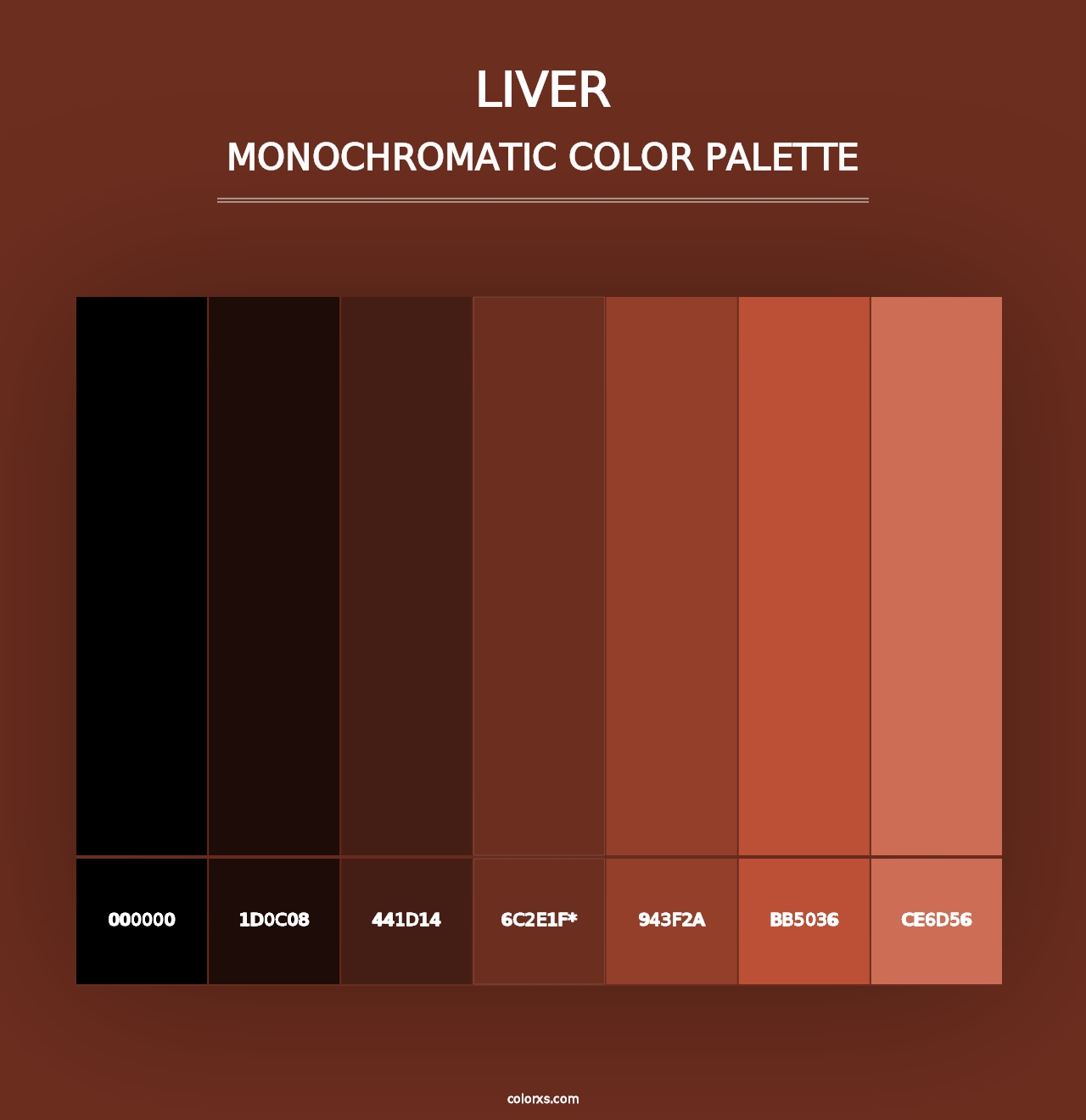 Liver - Monochromatic Color Palette