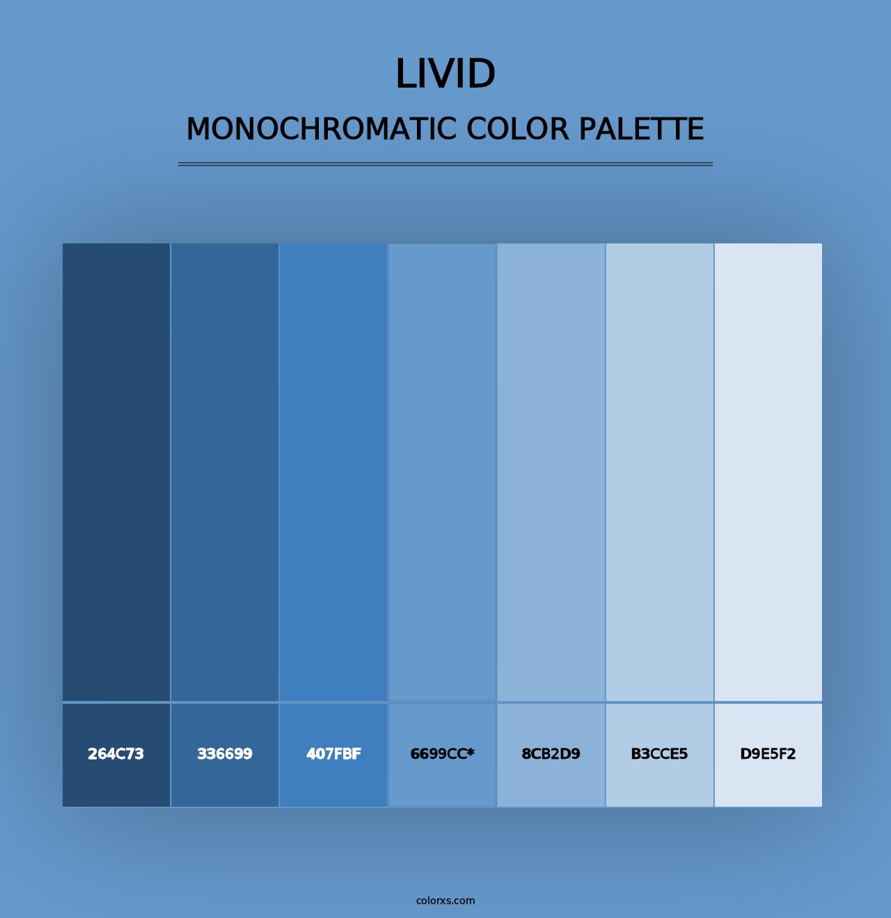 Livid - Monochromatic Color Palette