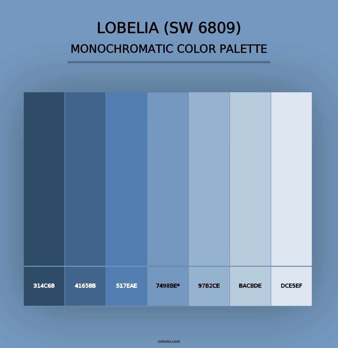 Lobelia (SW 6809) - Monochromatic Color Palette