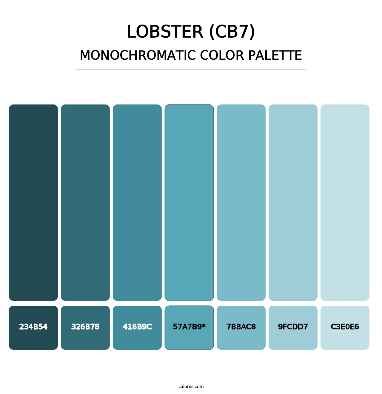 Lobster (CB7) - Monochromatic Color Palette