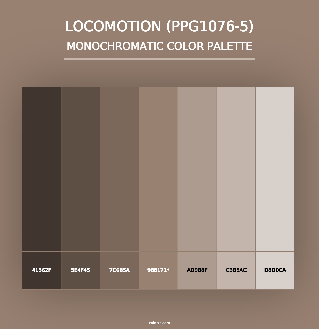 Locomotion (PPG1076-5) - Monochromatic Color Palette