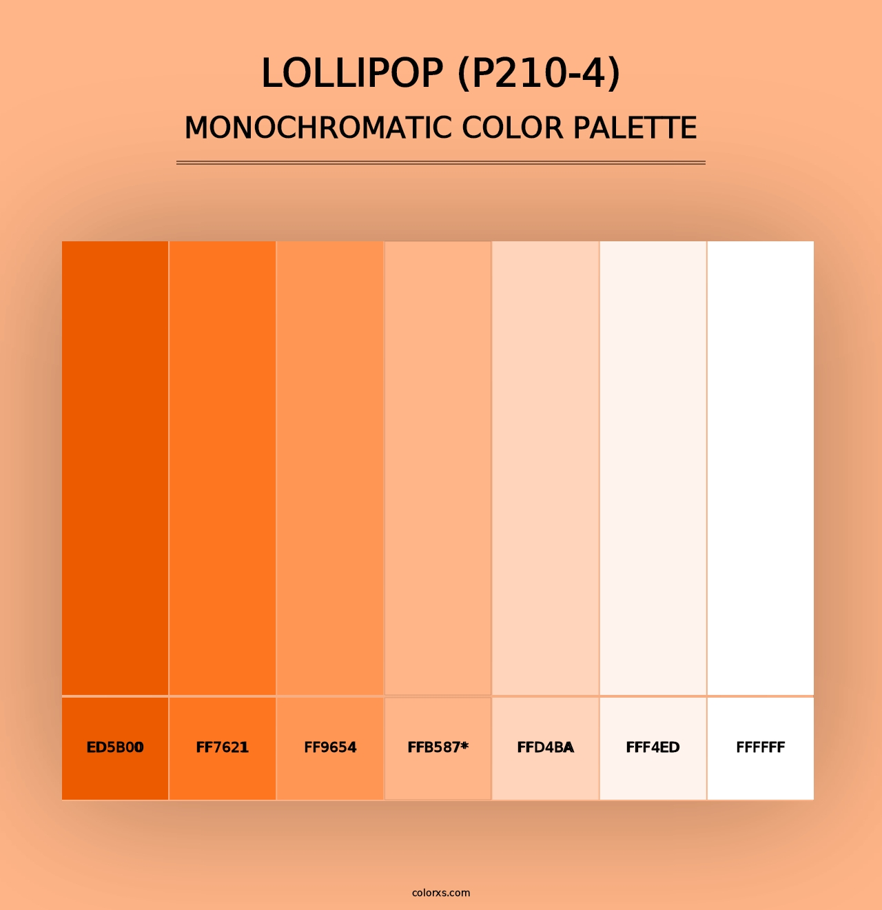 Lollipop (P210-4) - Monochromatic Color Palette