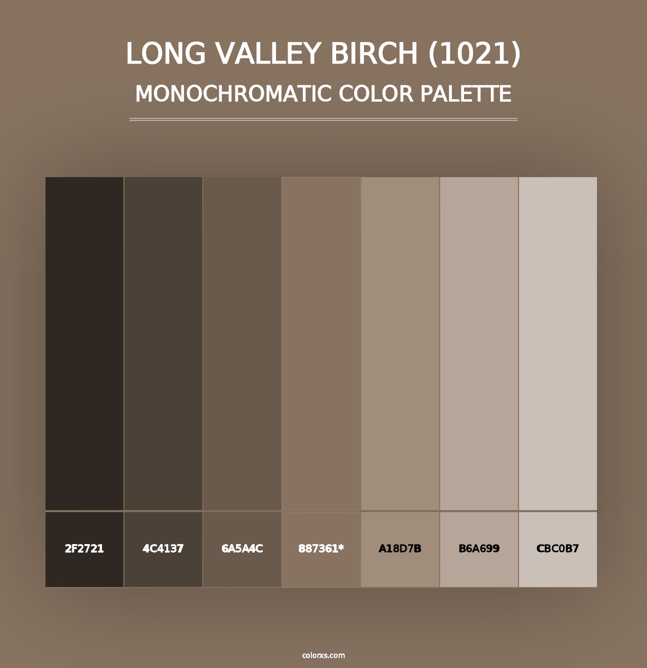 Long Valley Birch (1021) - Monochromatic Color Palette