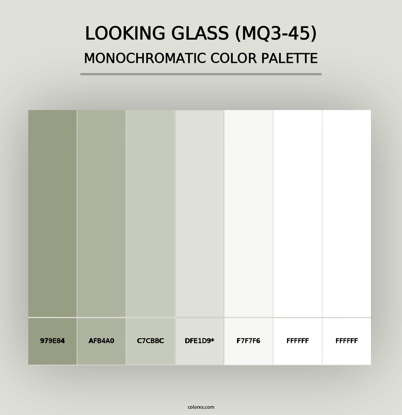 Looking Glass (MQ3-45) - Monochromatic Color Palette