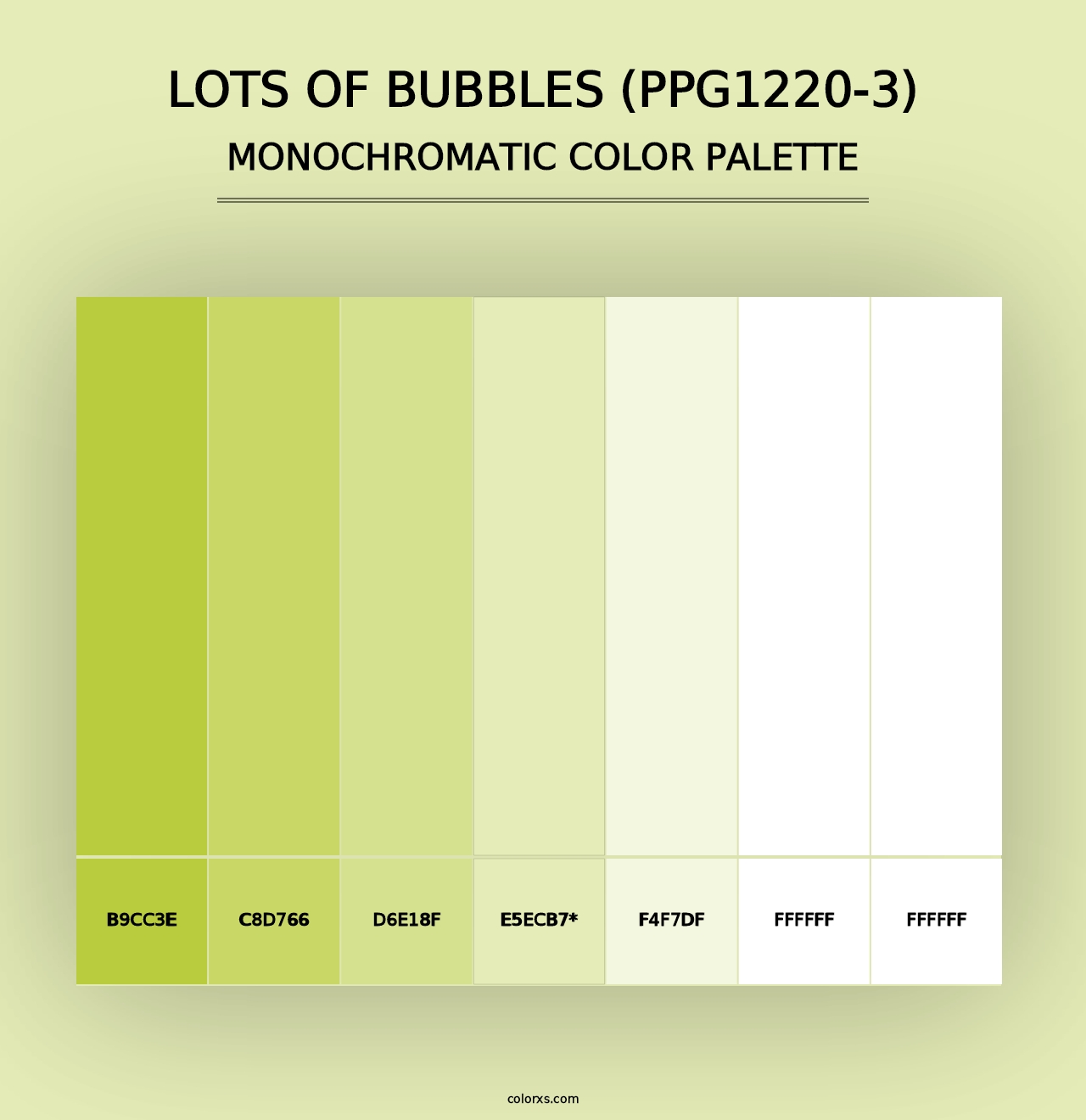 Lots Of Bubbles (PPG1220-3) - Monochromatic Color Palette