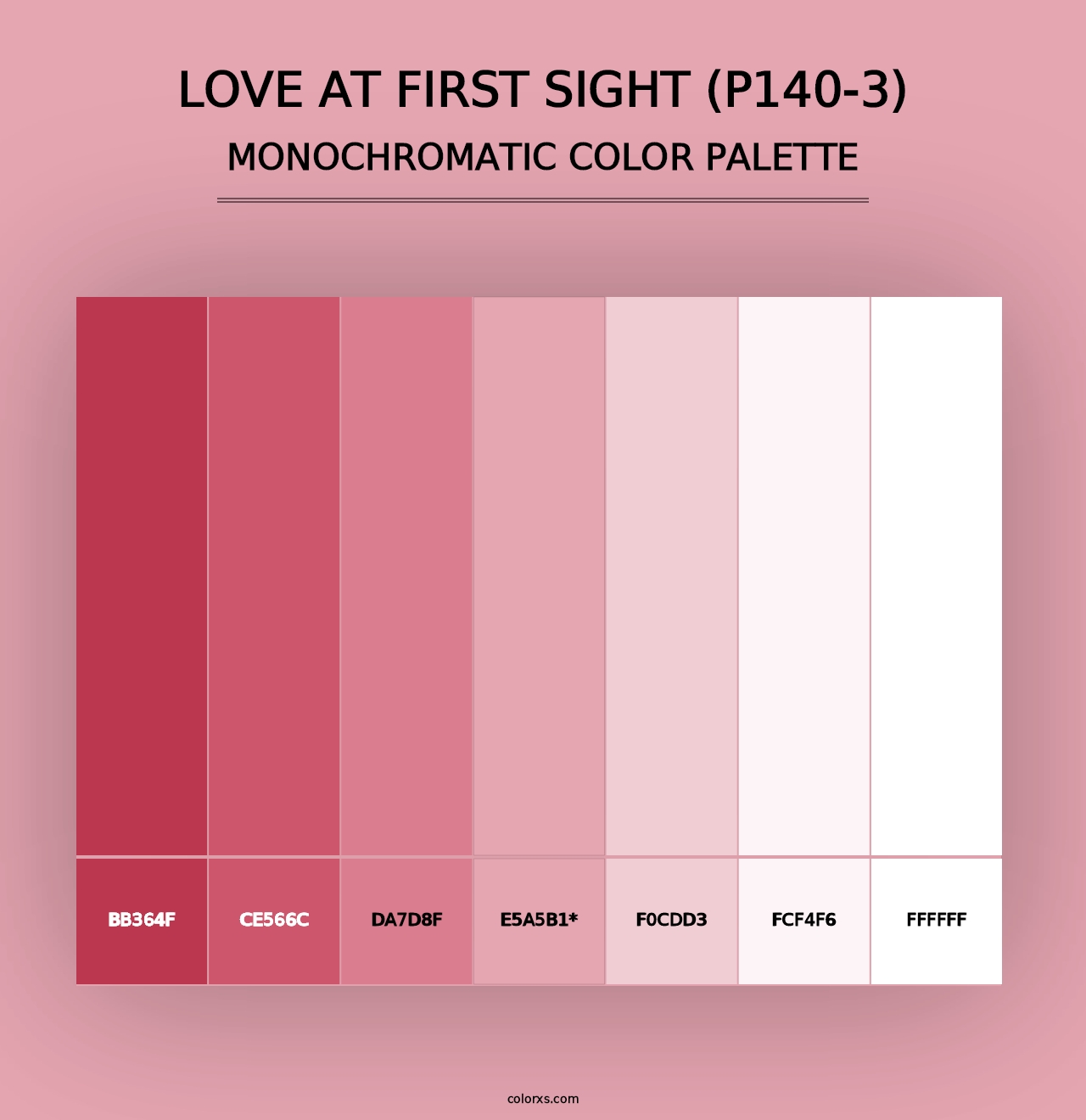 Love At First Sight (P140-3) - Monochromatic Color Palette