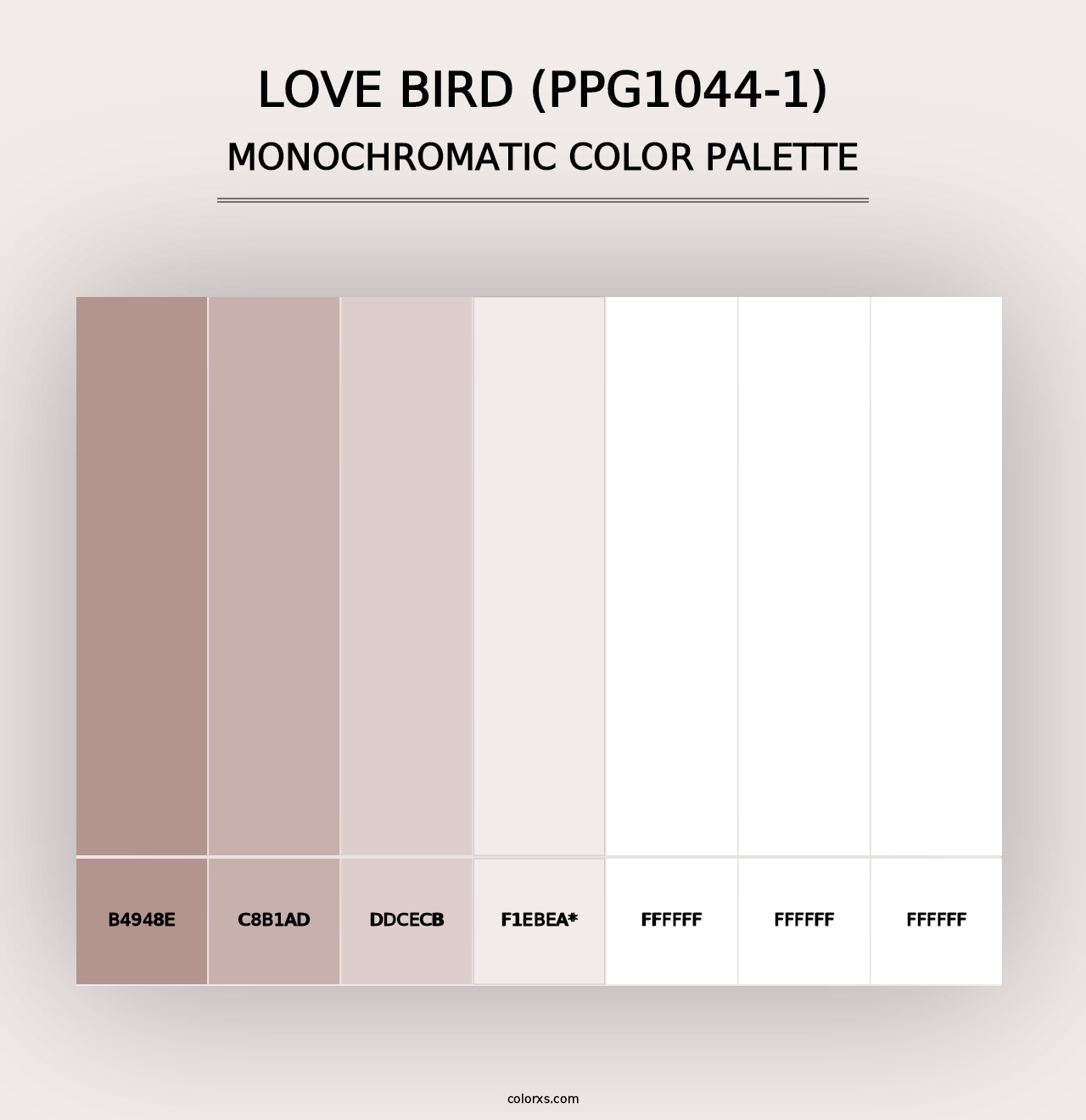 Love Bird (PPG1044-1) - Monochromatic Color Palette