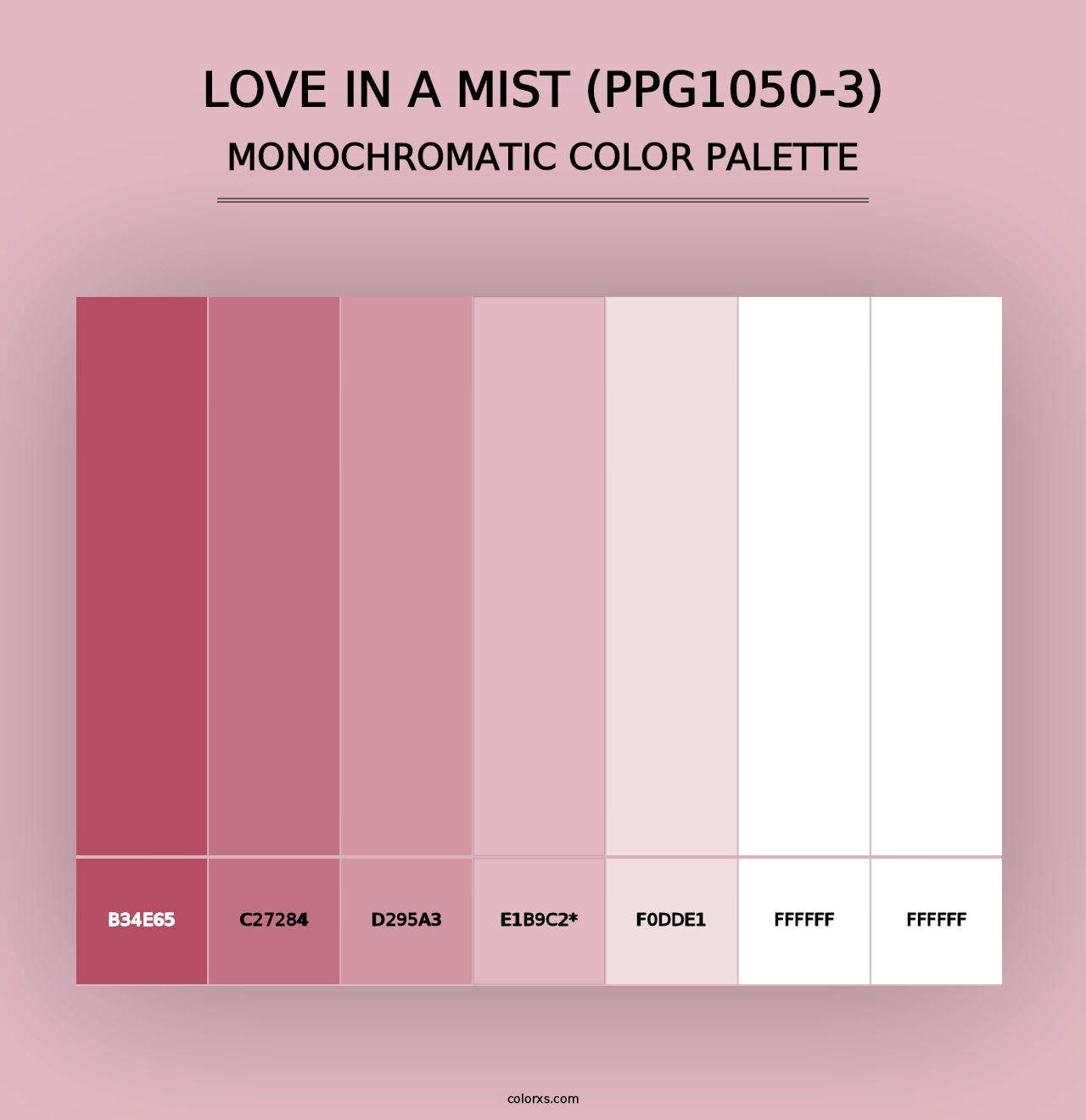 Love In A Mist (PPG1050-3) - Monochromatic Color Palette