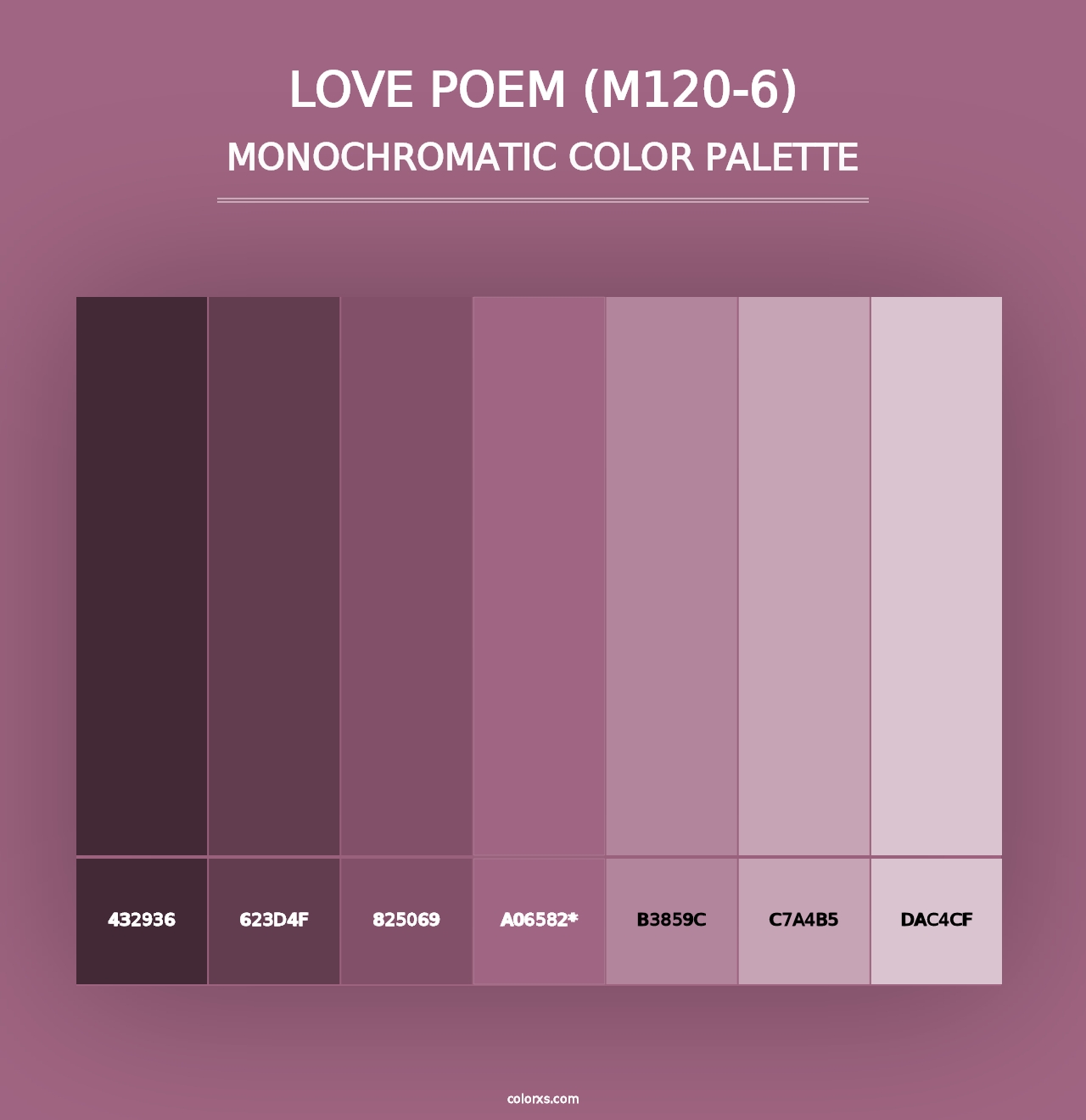 Love Poem (M120-6) - Monochromatic Color Palette