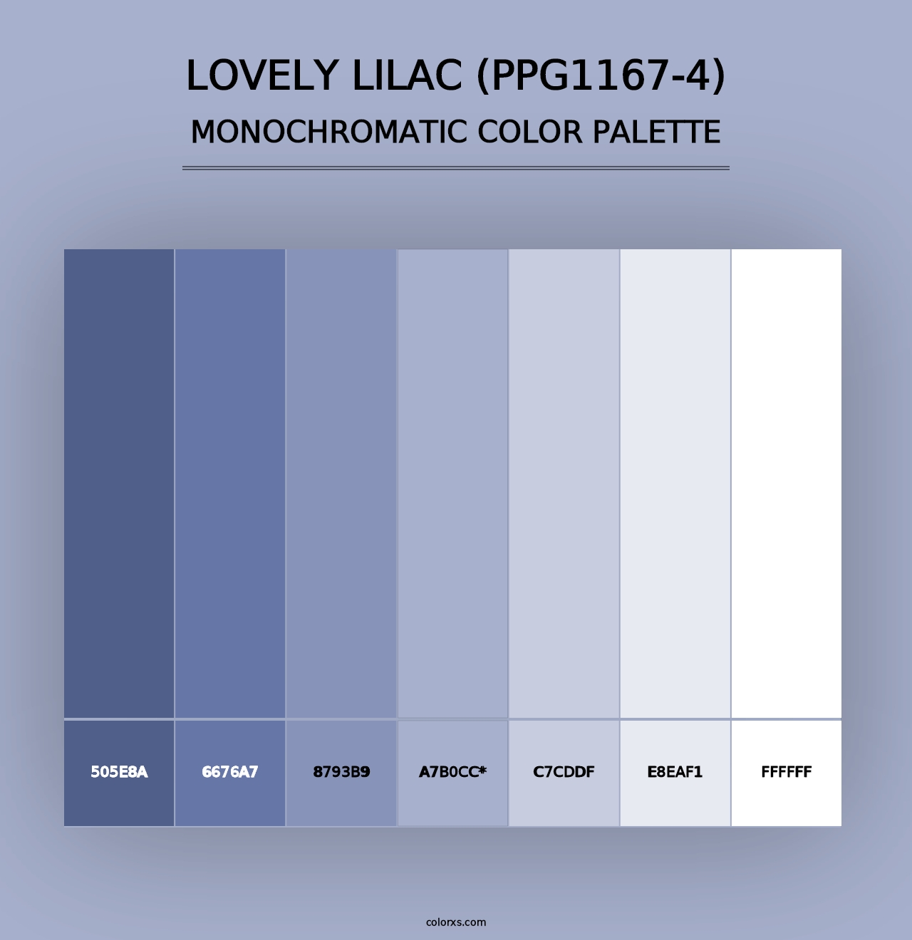 Lovely Lilac (PPG1167-4) - Monochromatic Color Palette