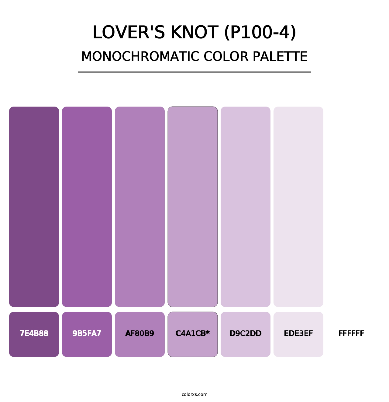 Lover'S Knot (P100-4) - Monochromatic Color Palette