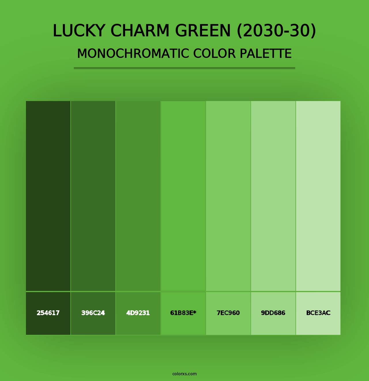 Lucky Charm Green (2030-30) - Monochromatic Color Palette