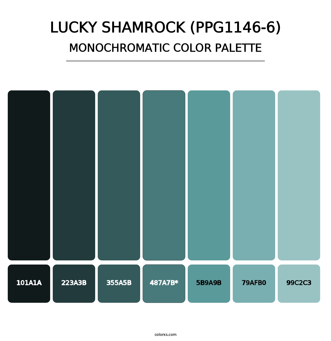 Lucky Shamrock (PPG1146-6) - Monochromatic Color Palette