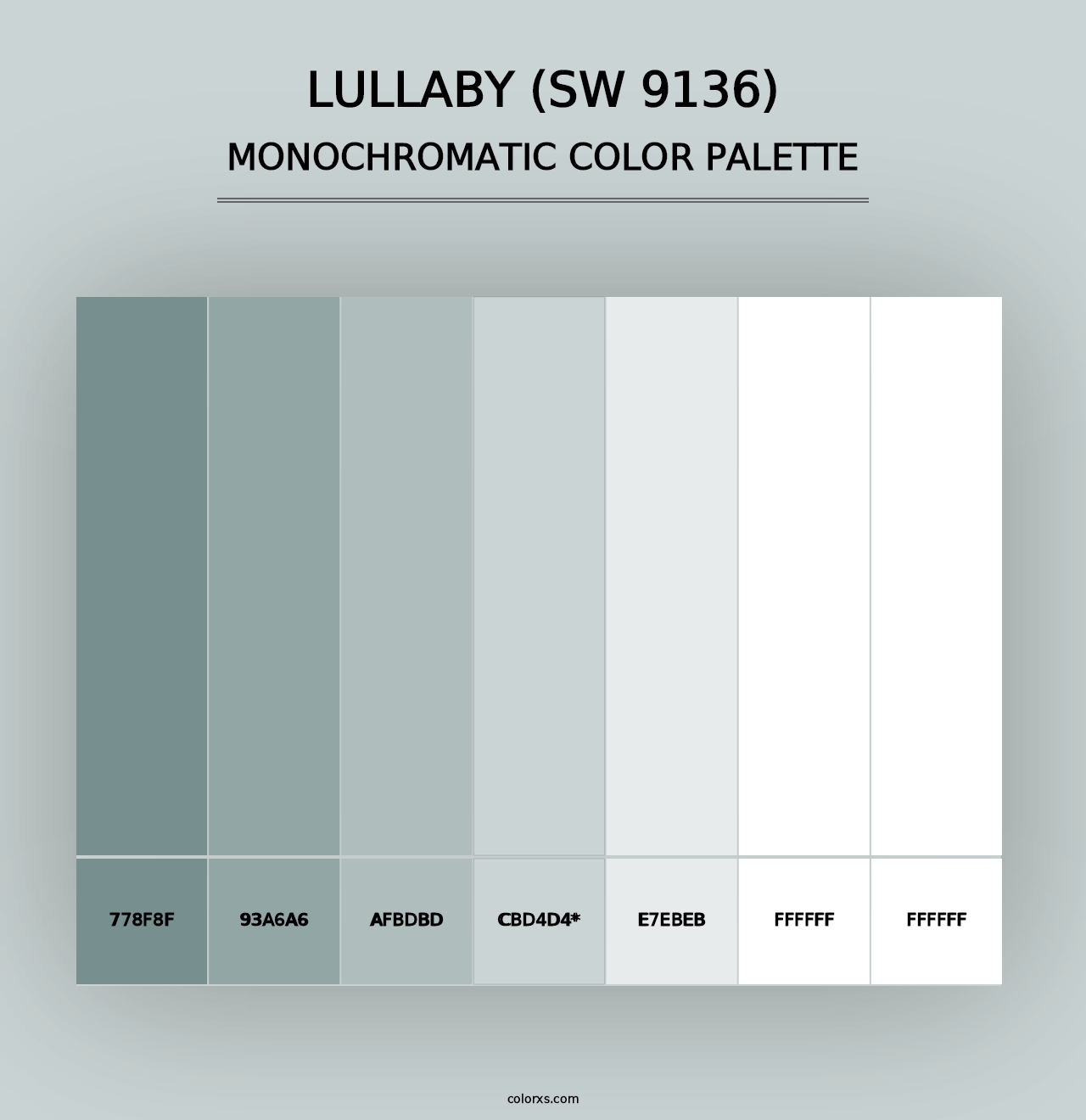 Lullaby (SW 9136) - Monochromatic Color Palette