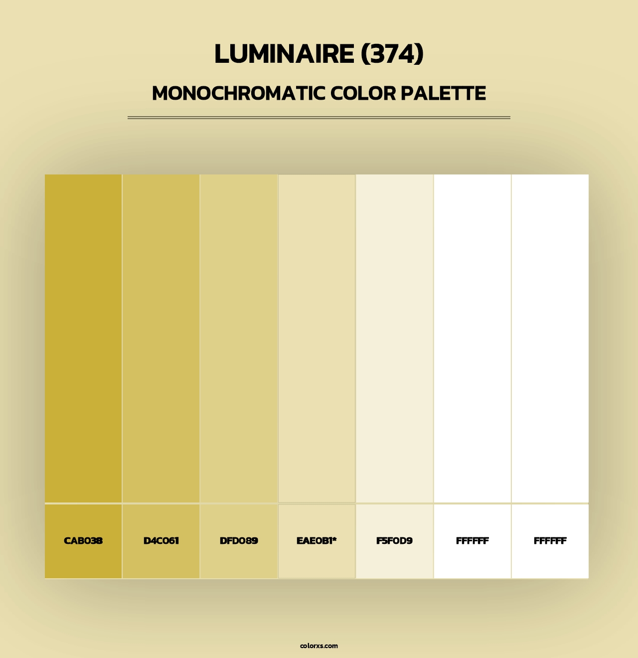 Luminaire (374) - Monochromatic Color Palette