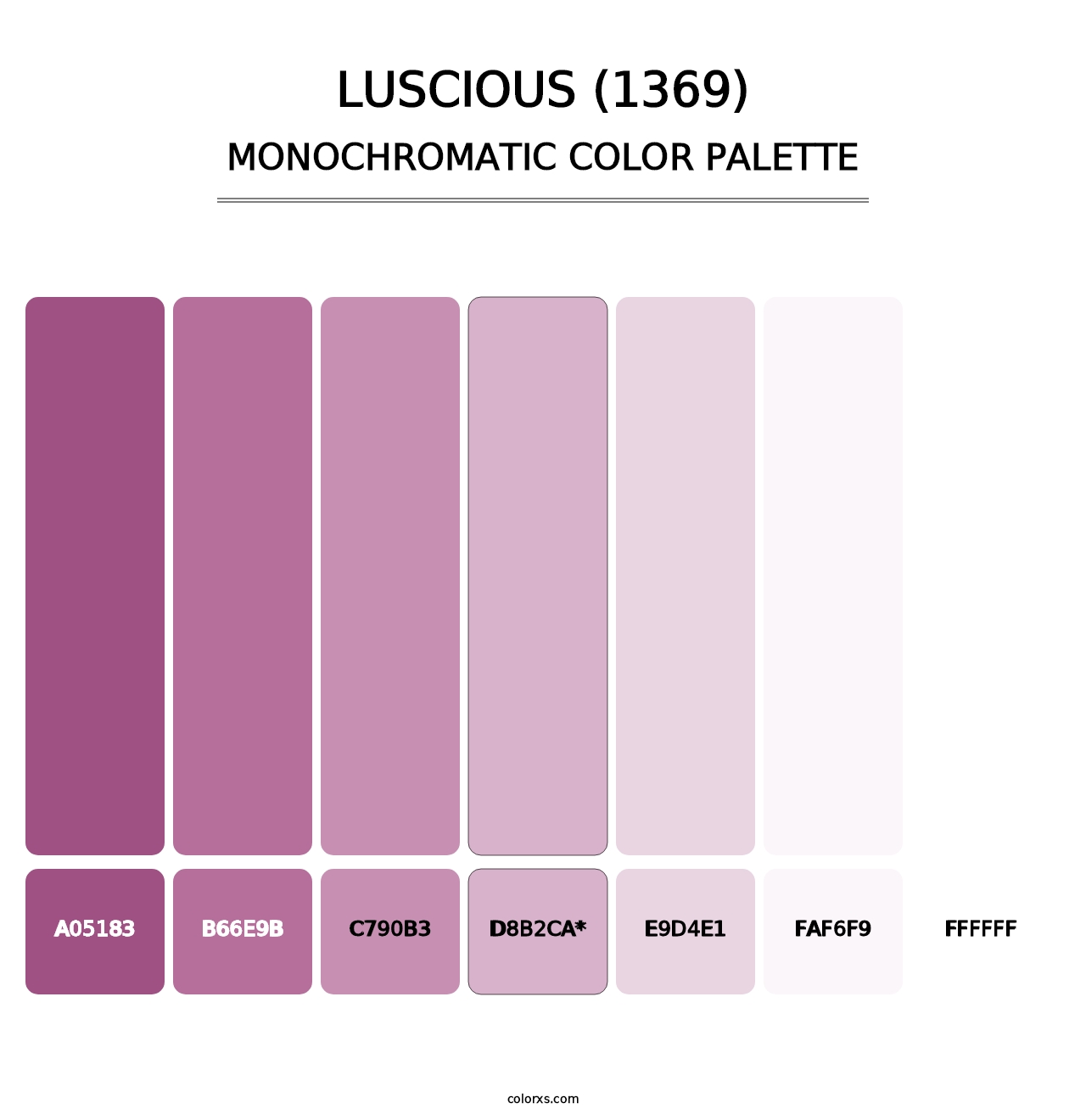 Luscious (1369) - Monochromatic Color Palette