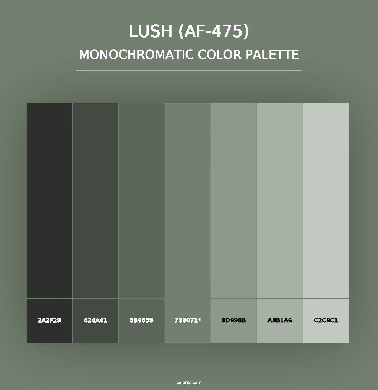 Lush (AF-475) - Monochromatic Color Palette