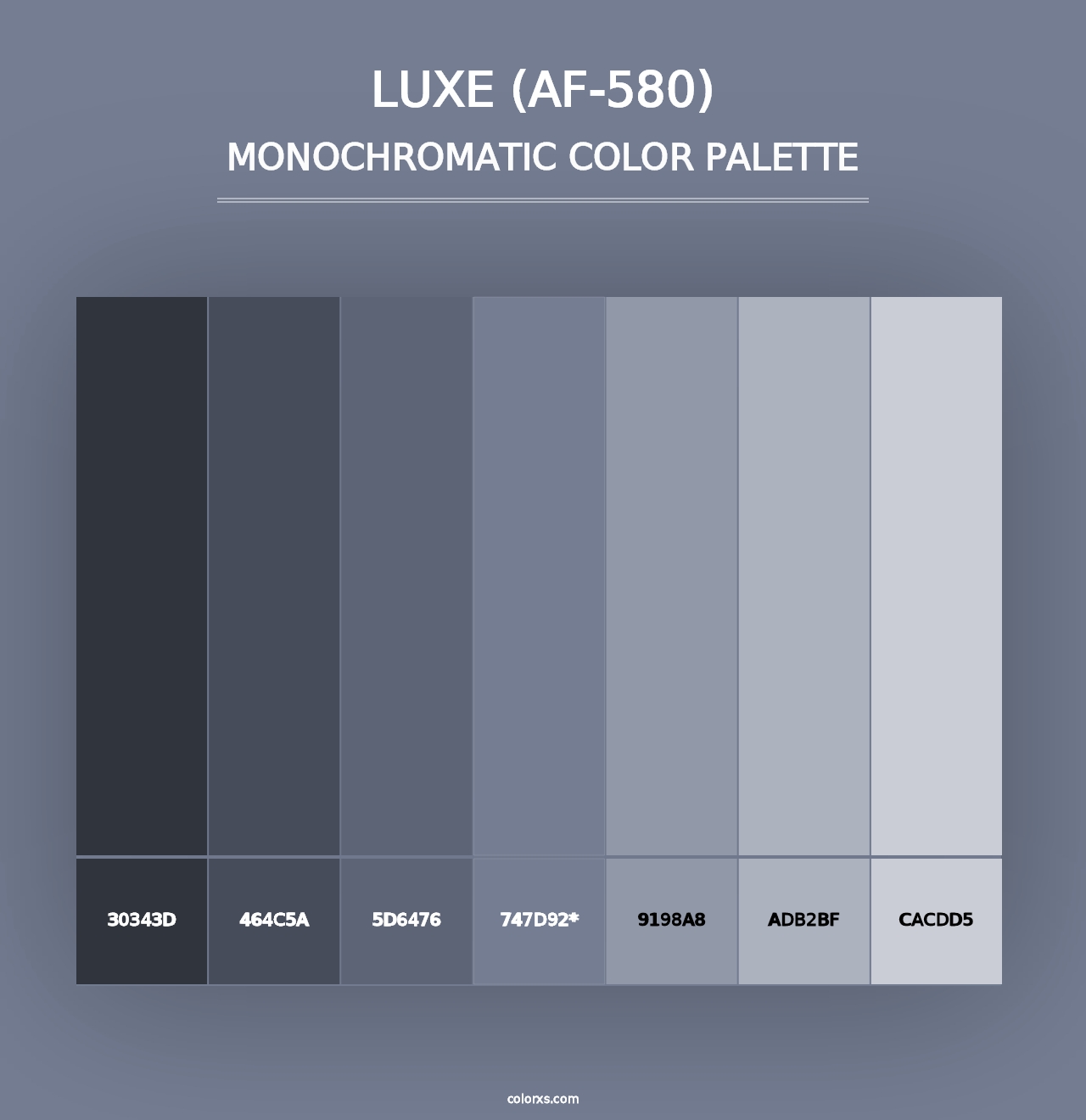 Luxe (AF-580) - Monochromatic Color Palette