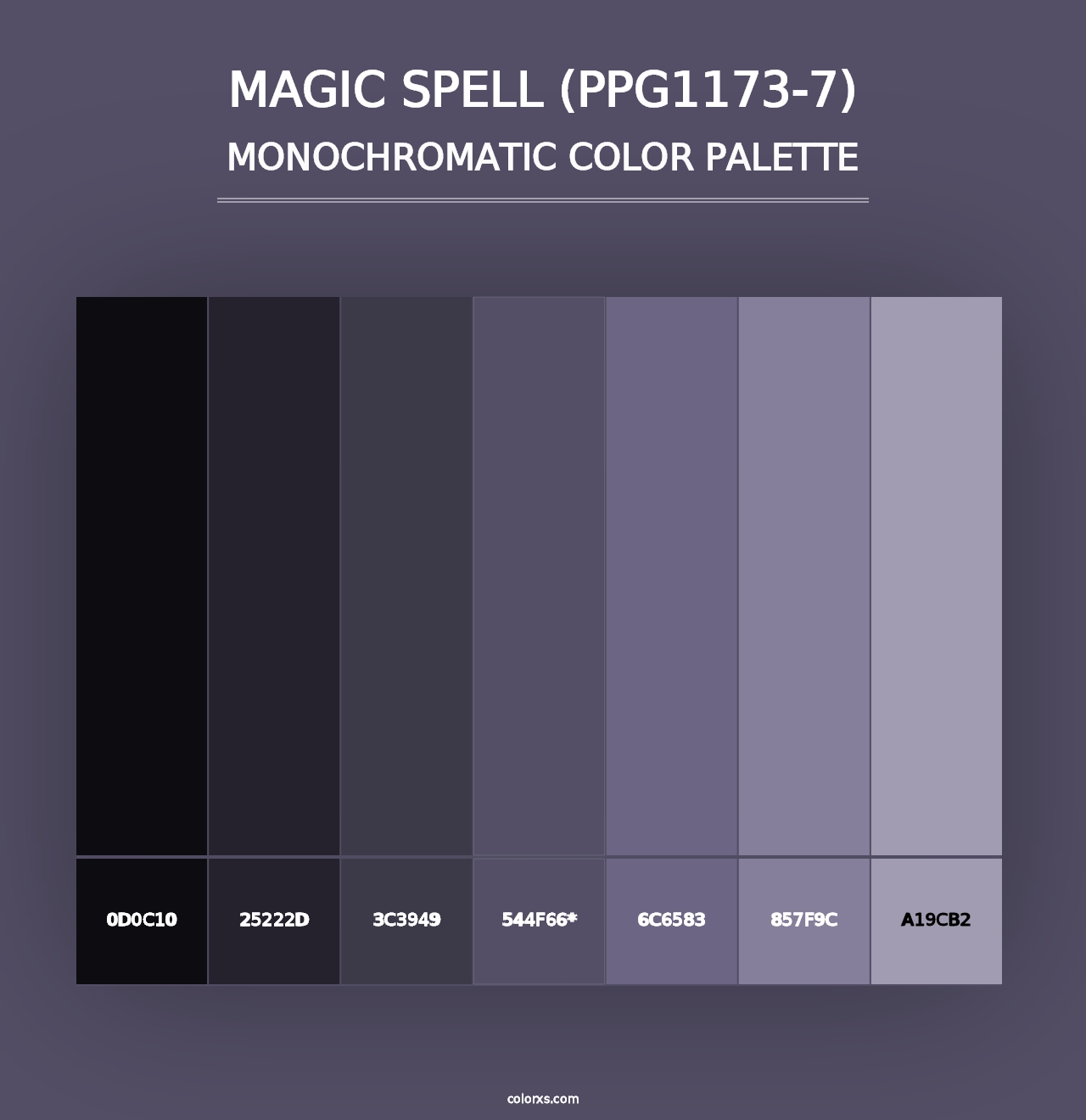 Magic Spell (PPG1173-7) - Monochromatic Color Palette