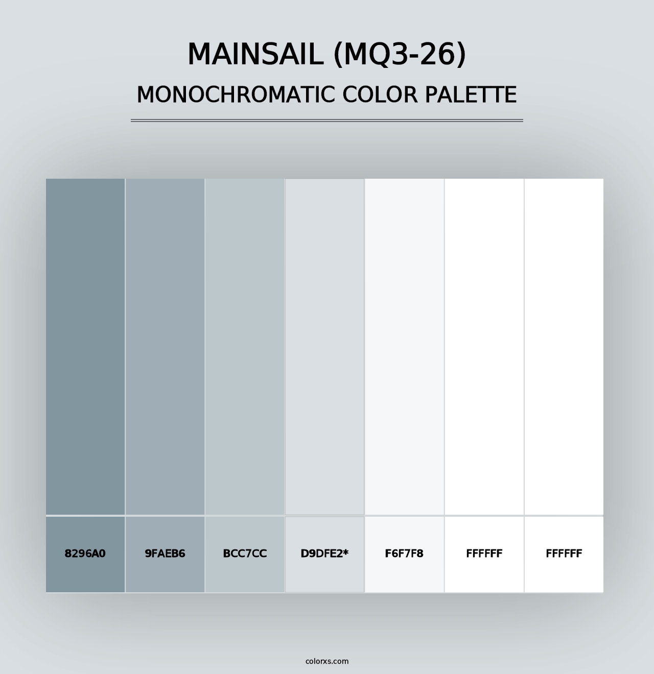 Mainsail (MQ3-26) - Monochromatic Color Palette