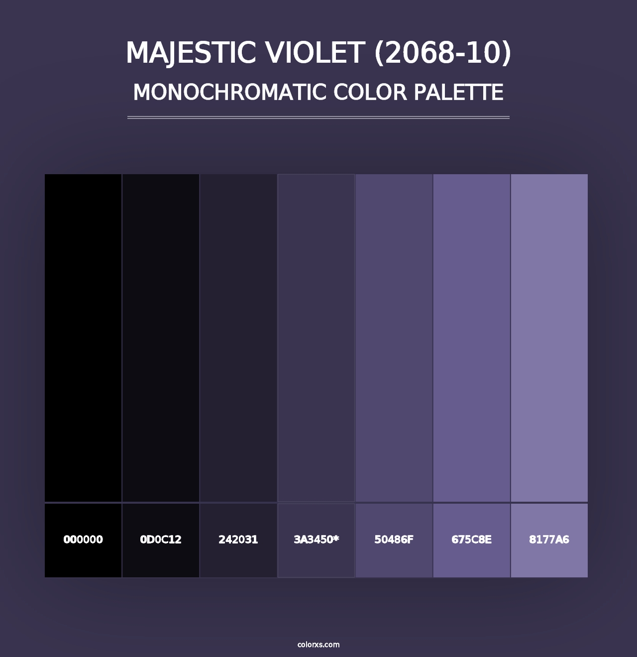 Majestic Violet (2068-10) - Monochromatic Color Palette