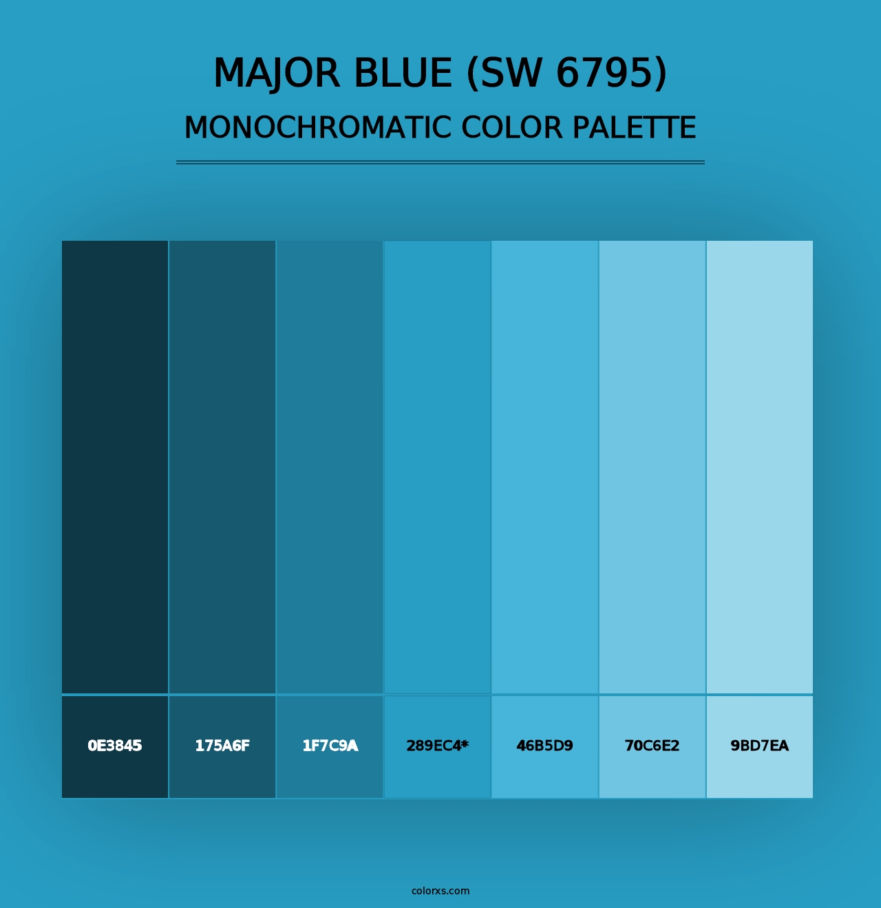 Major Blue (SW 6795) - Monochromatic Color Palette