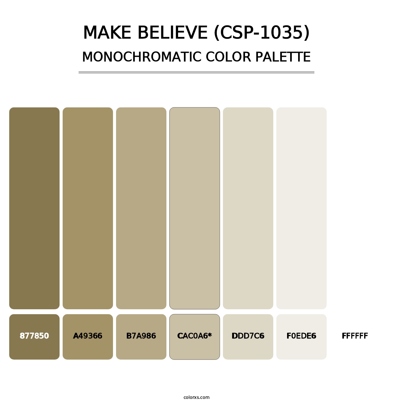 Make Believe (CSP-1035) - Monochromatic Color Palette