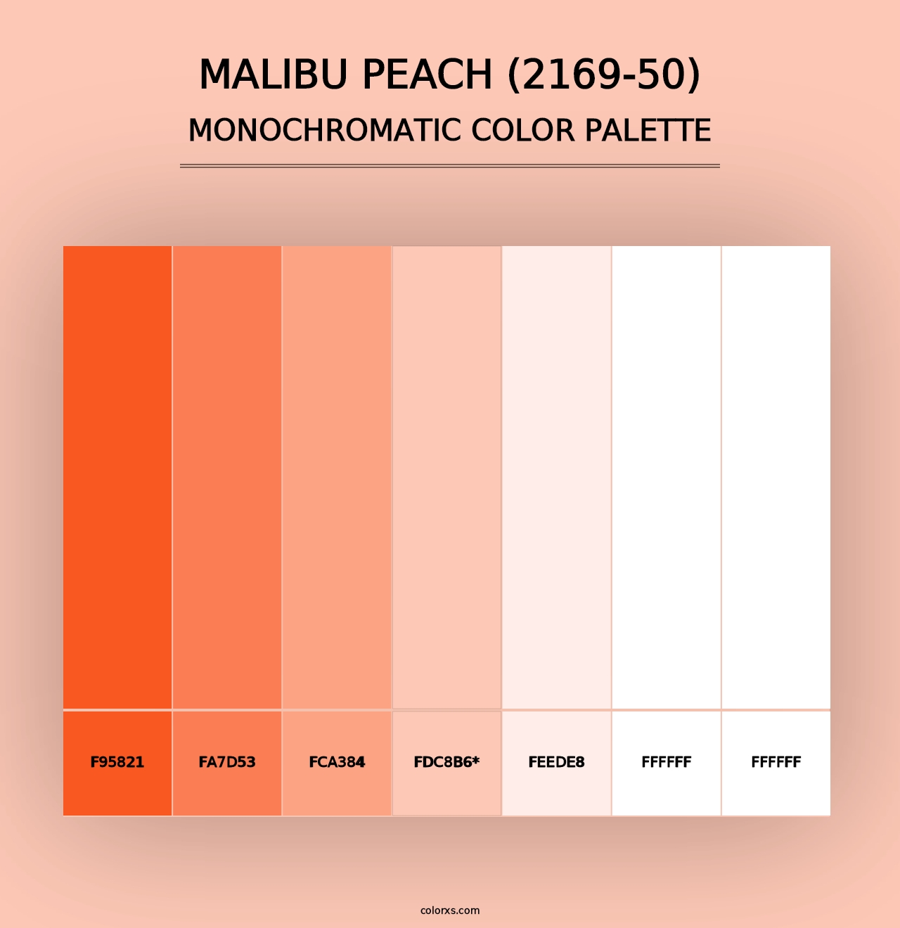 Malibu Peach (2169-50) - Monochromatic Color Palette