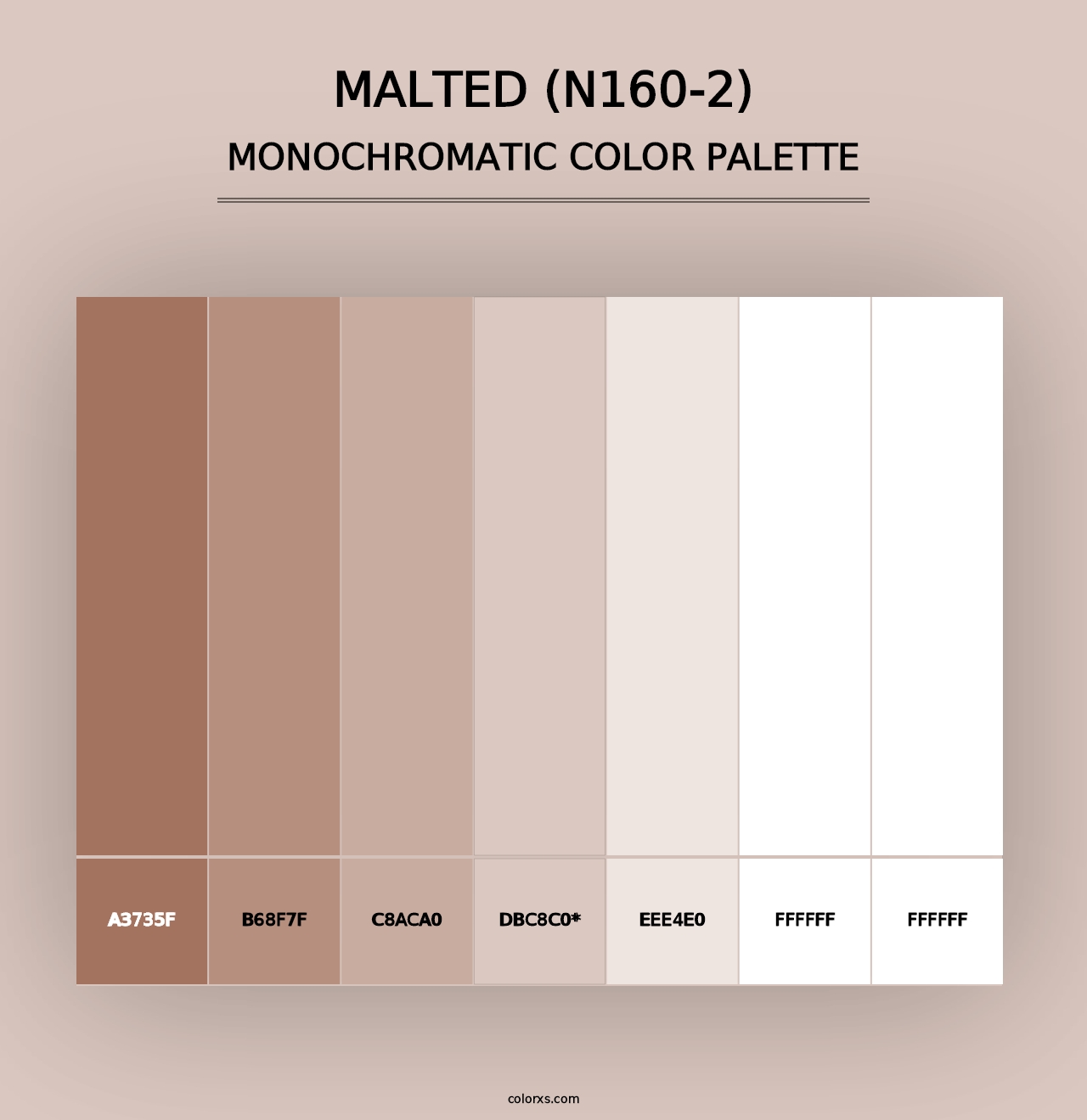 Malted (N160-2) - Monochromatic Color Palette